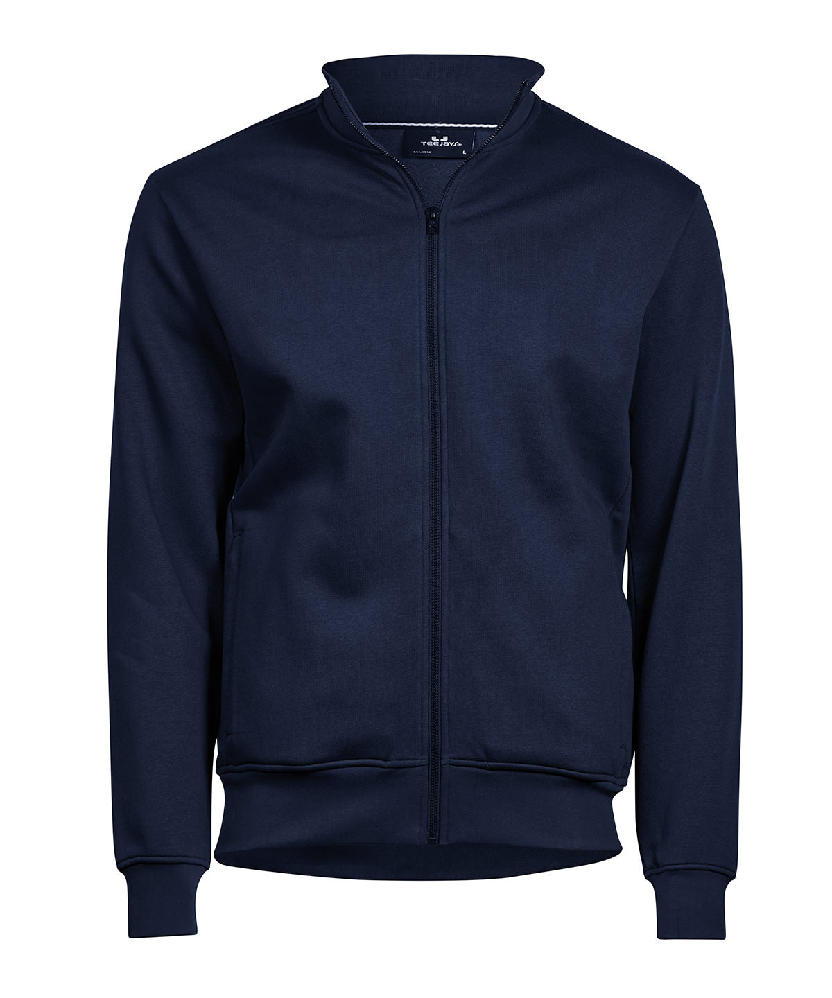 Tee Jays Full-zip sweat cardigan in Navy, front view