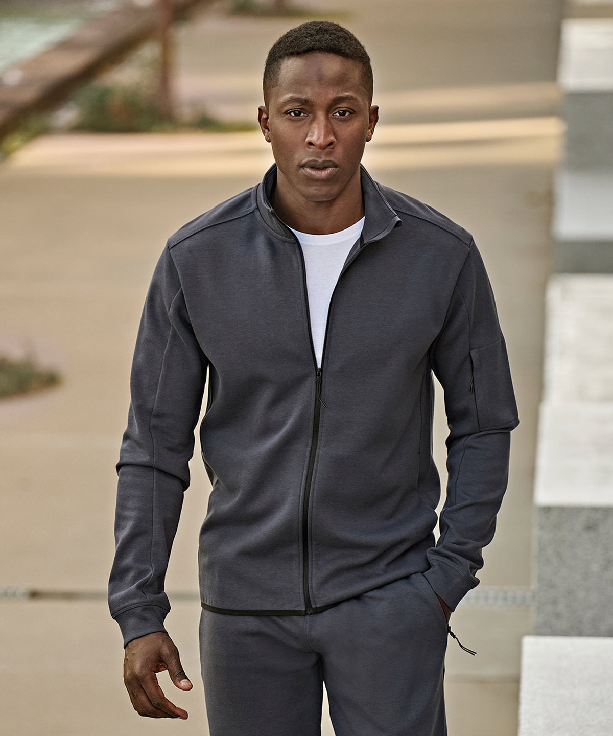 Tee Jays Athletic full-zip sweatshirt, lifestyle photo