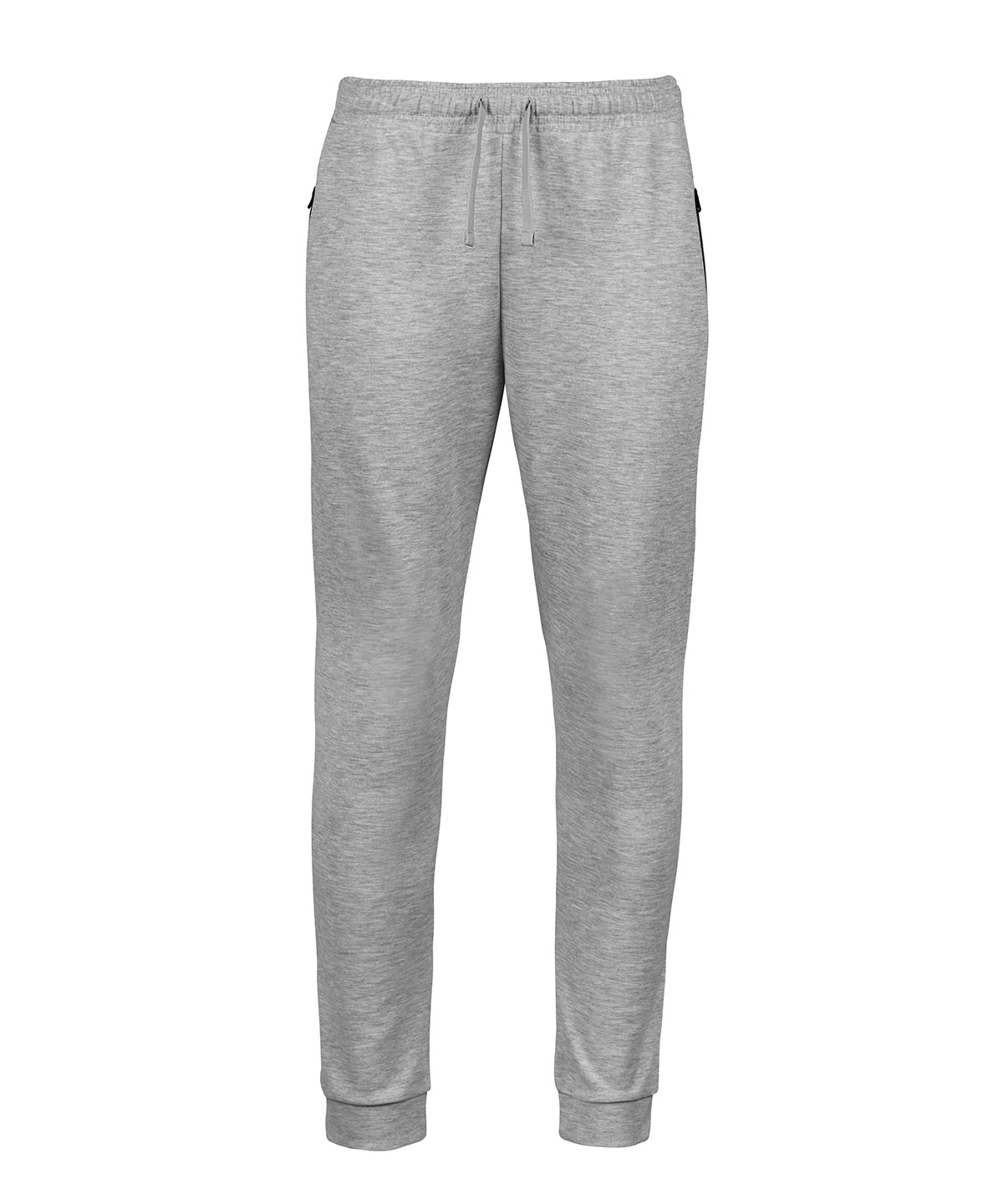 Tee Jays Athletic pants in Heather Grey, front view