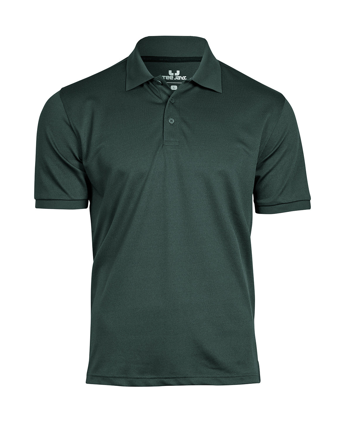 Tee Jays Club polo in Dark Green, front view