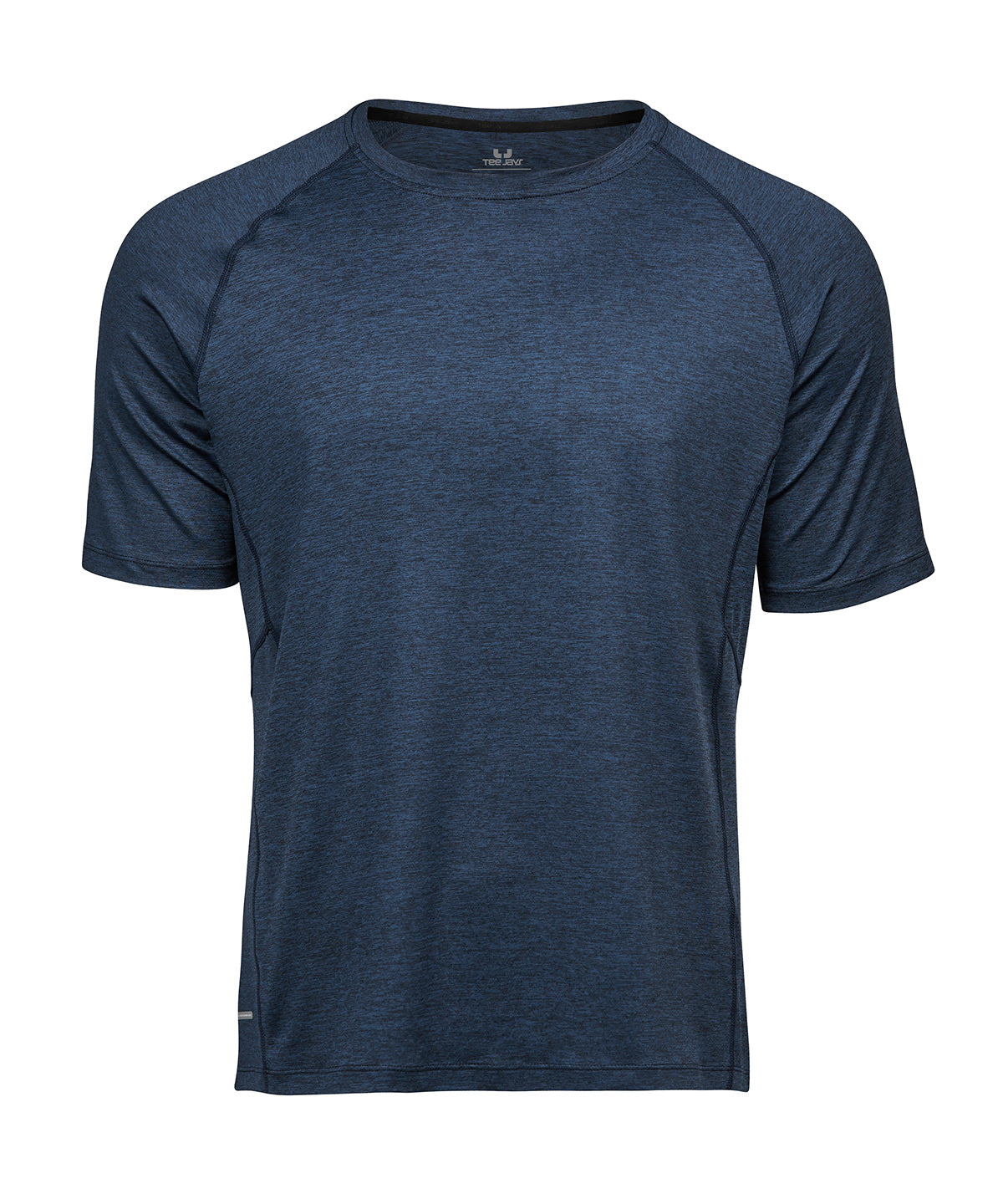 Tee Jays CoolDry tee in Navy Melange, front view