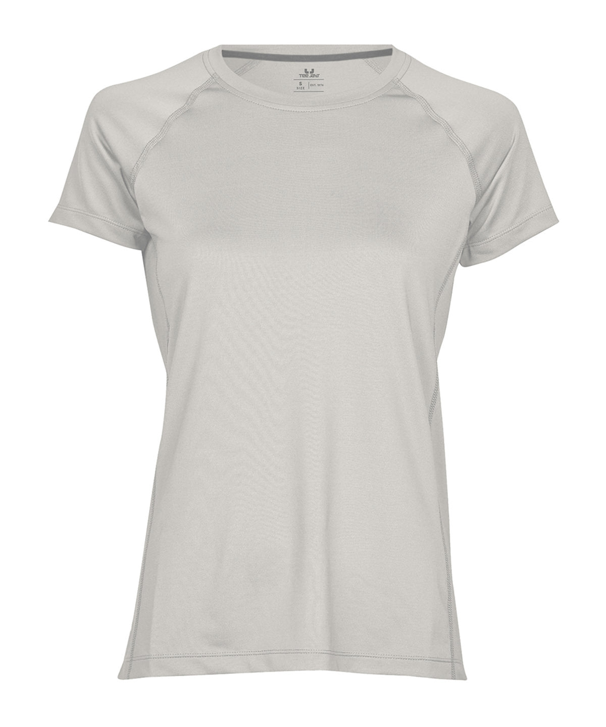 Tee Jays Women’s CoolDry tee in Cement, front view