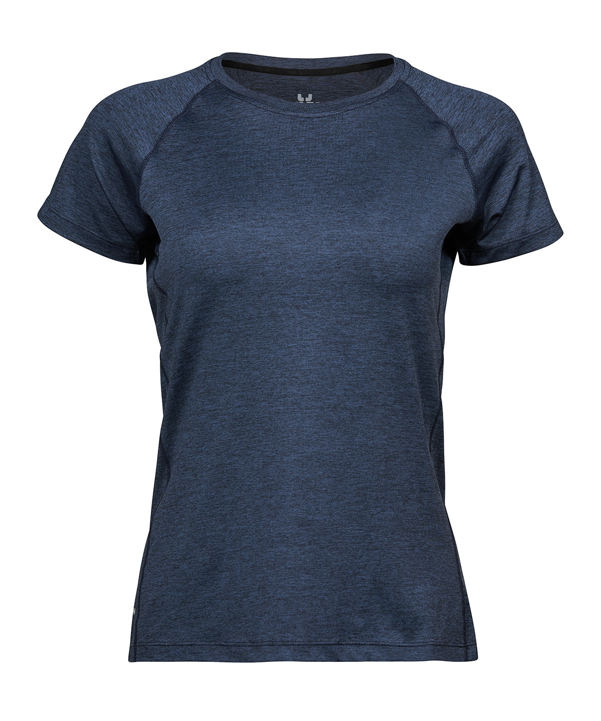 Tee Jays Women’s CoolDry tee in Navy Melange, front view
