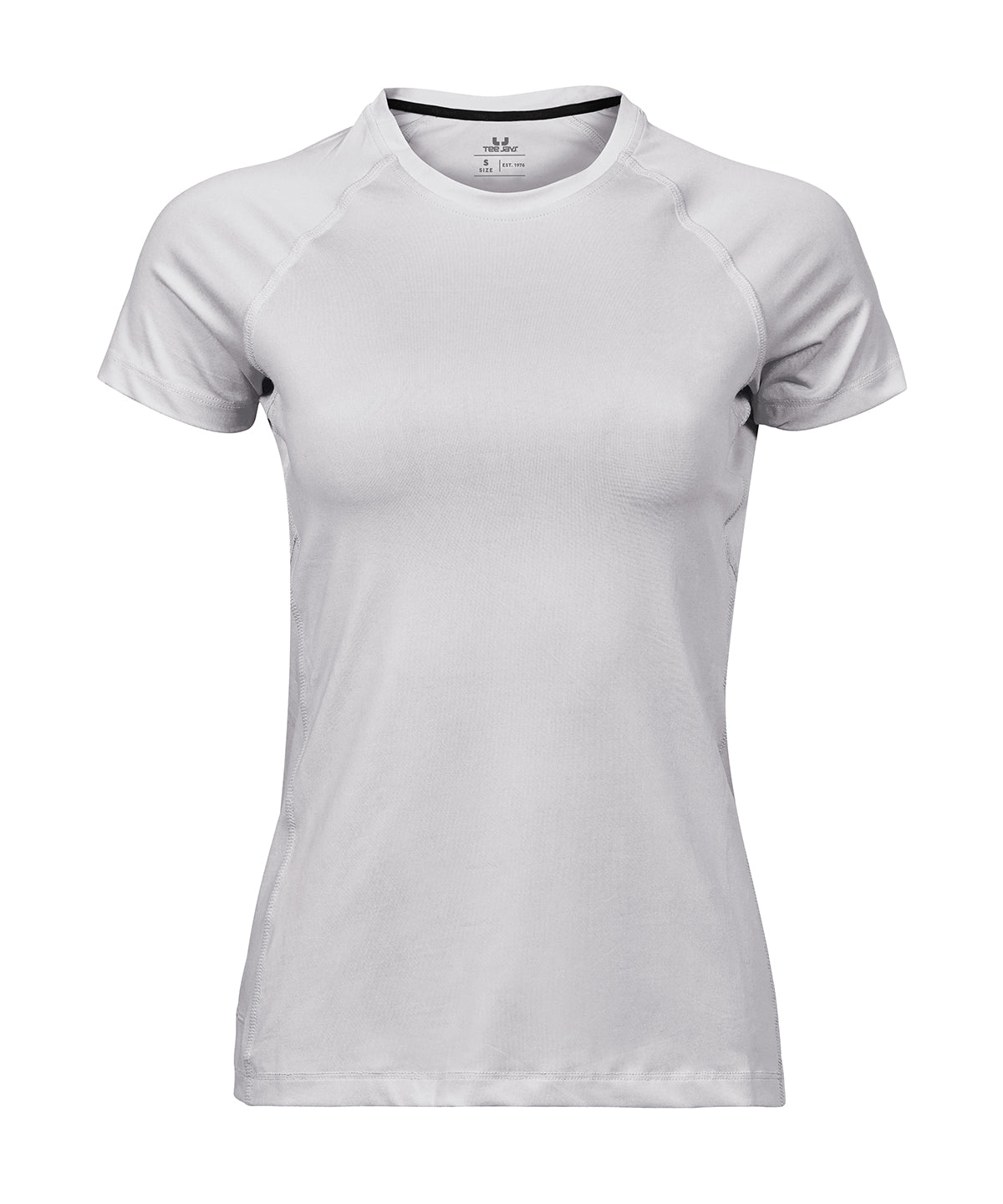 Tee Jays Women’s CoolDry tee in White, front view