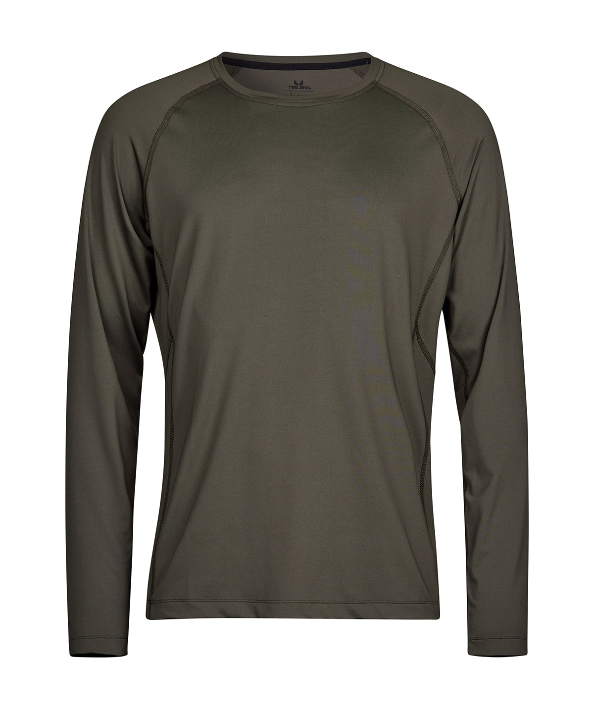 Tee Jays Long sleeve CoolDry tee in Deep Green, front view