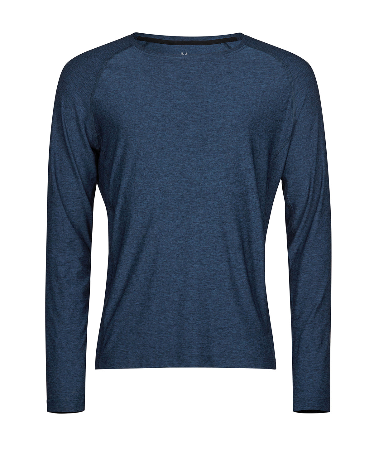 Tee Jays Long sleeve CoolDry tee in Navy Melange, front view