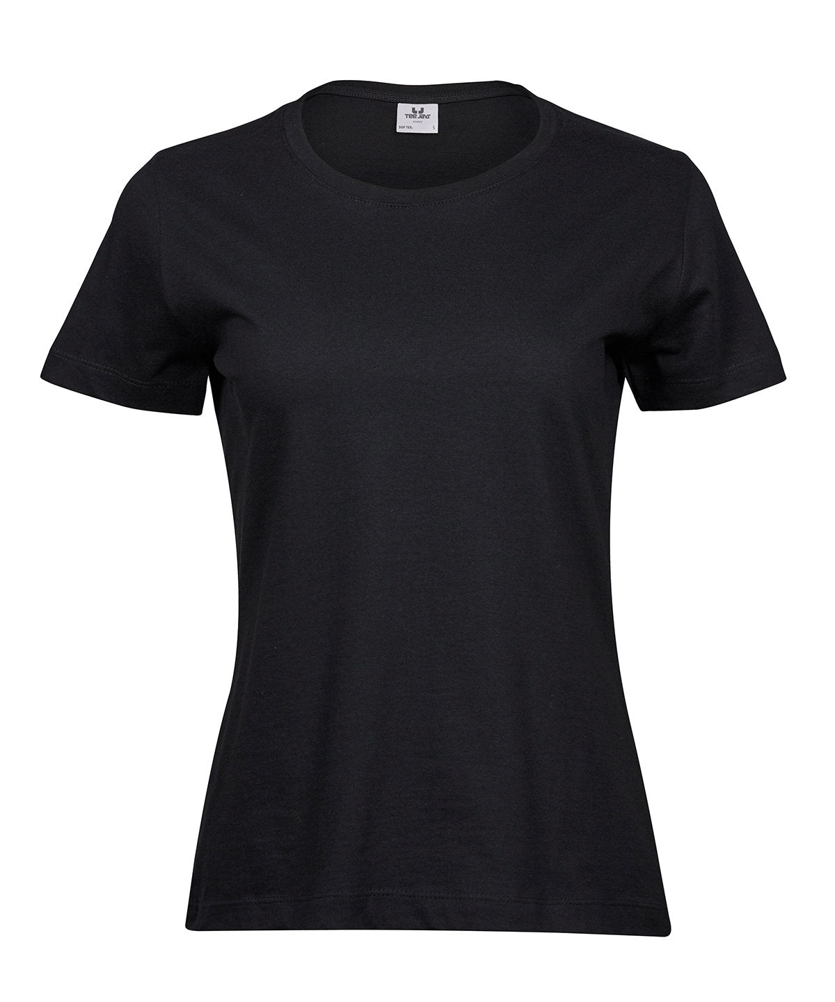 Tee Jays Women’s Sof tee in Black, front view