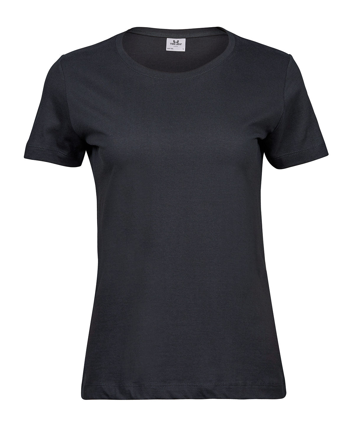 Tee Jays Women’s Sof tee in Dark Grey, front view