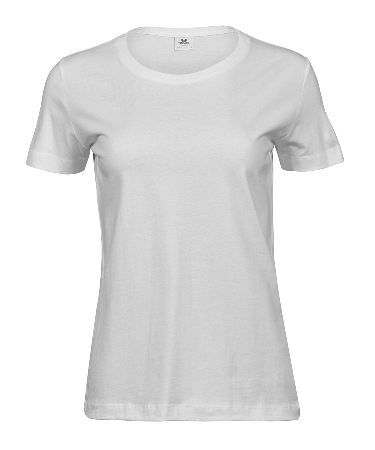 Tee Jays Women’s Sof tee in White, front view