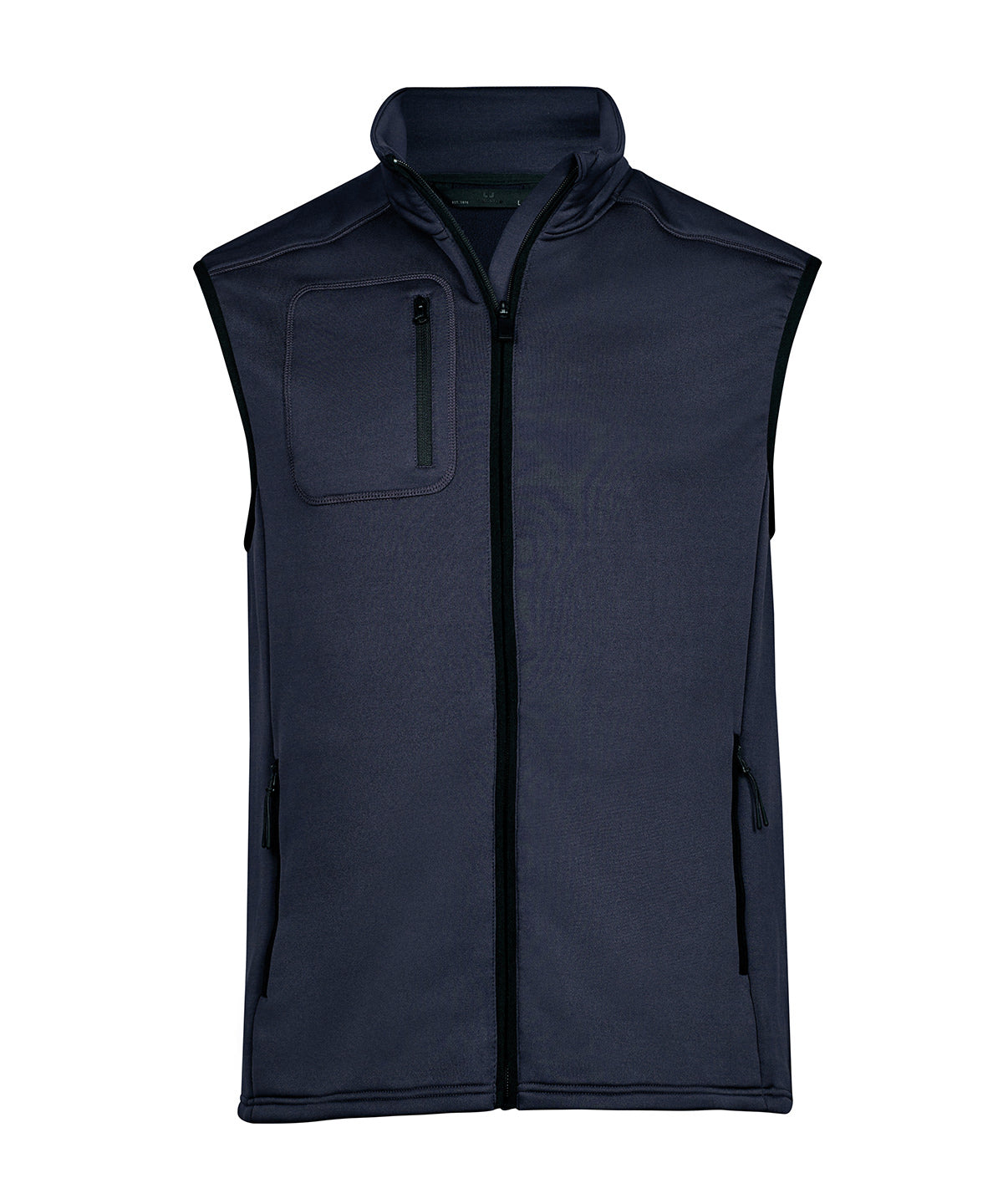 Tee Jays Stretch fleece bodywarmer in Navy, front view