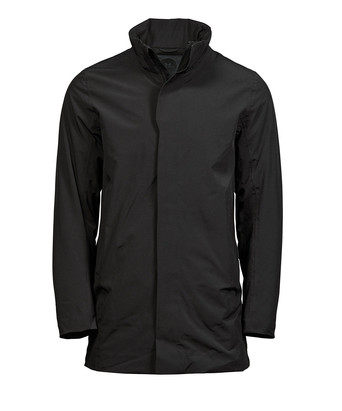 Tee Jays All weather parka in Black, front view