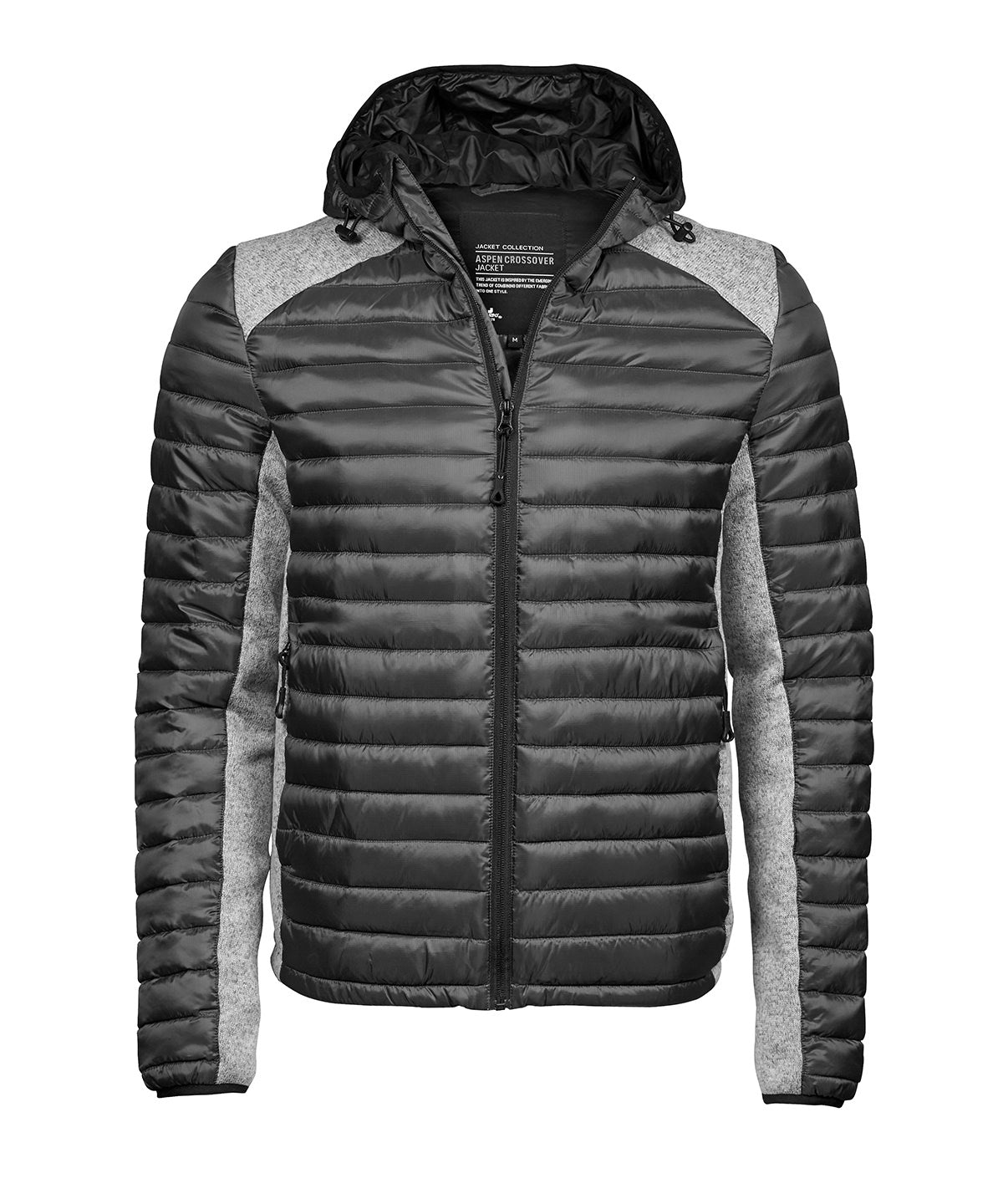 Tee Jays Hooded outdoor crossover in Sport Grey/Grey Melange, front view