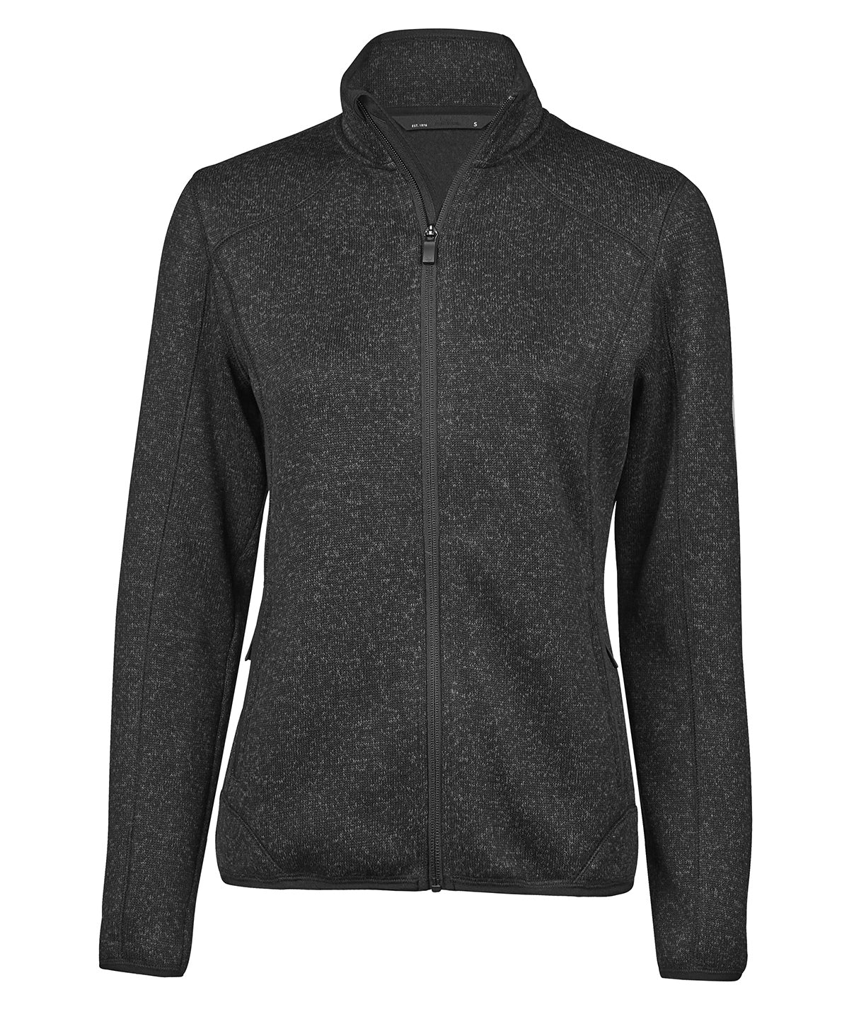Tee Jays Women’s outdoor fleece in Black, front view