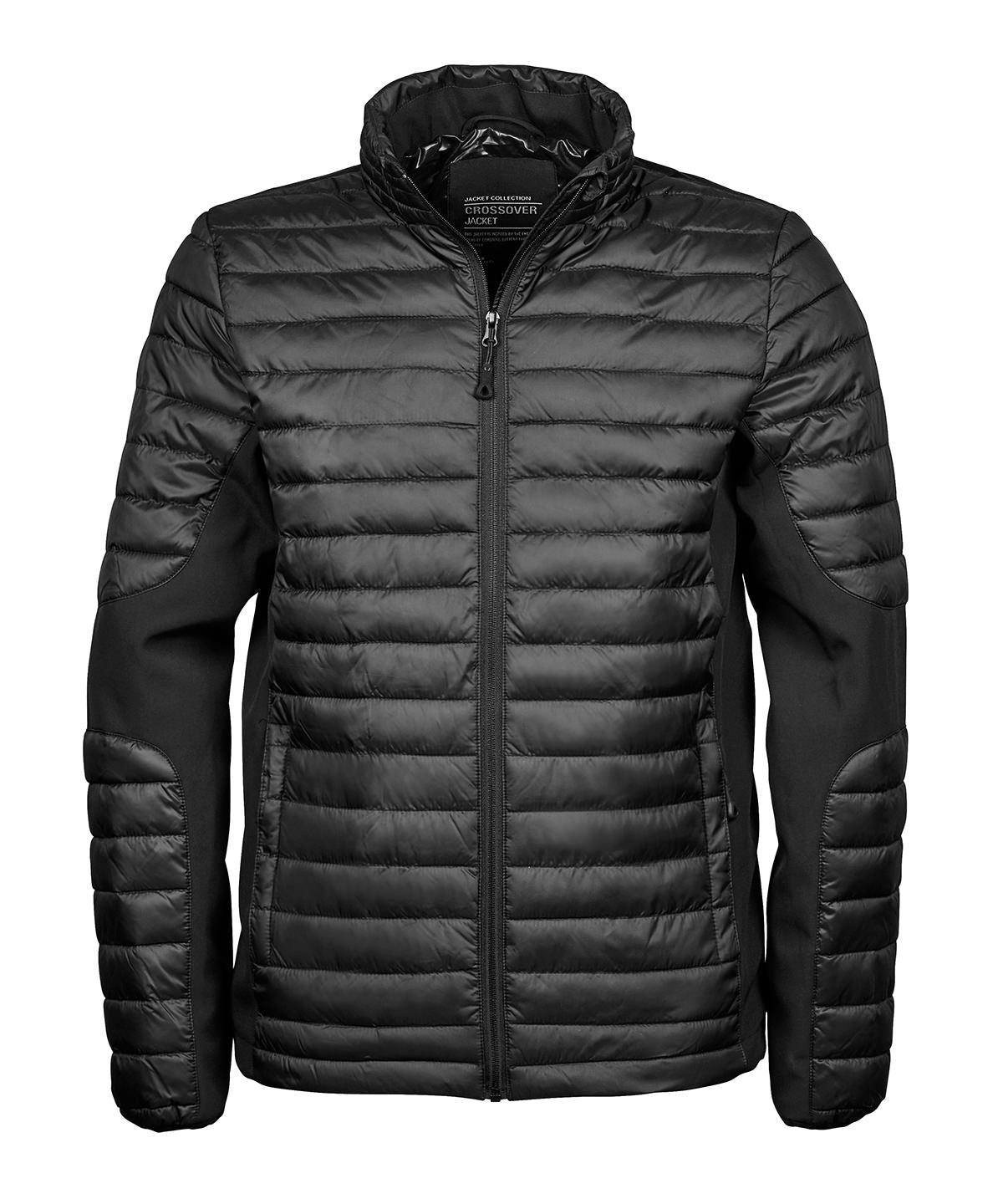 Tee Jays Crossover jacket in Black/Black, front view