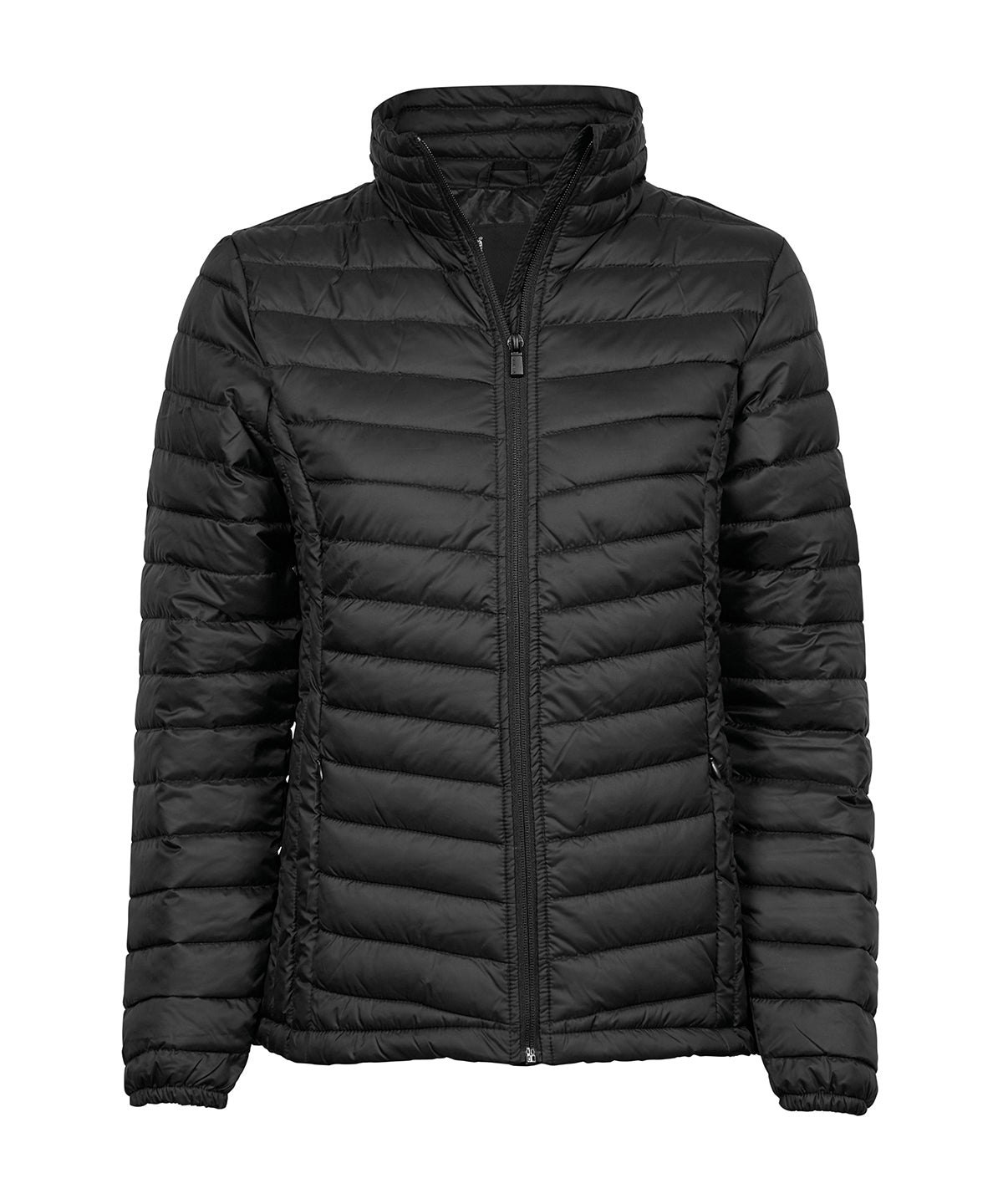 Tee Jays Women’s Zepelin jacket in Black, front view
