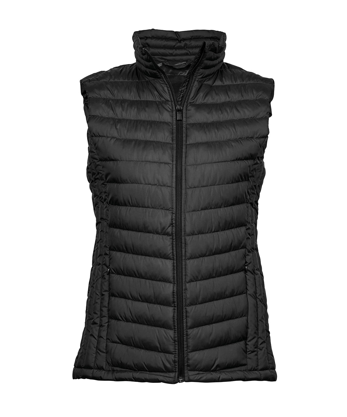 Tee Jays Women’s Zepelin bodywarmer in Black, front view