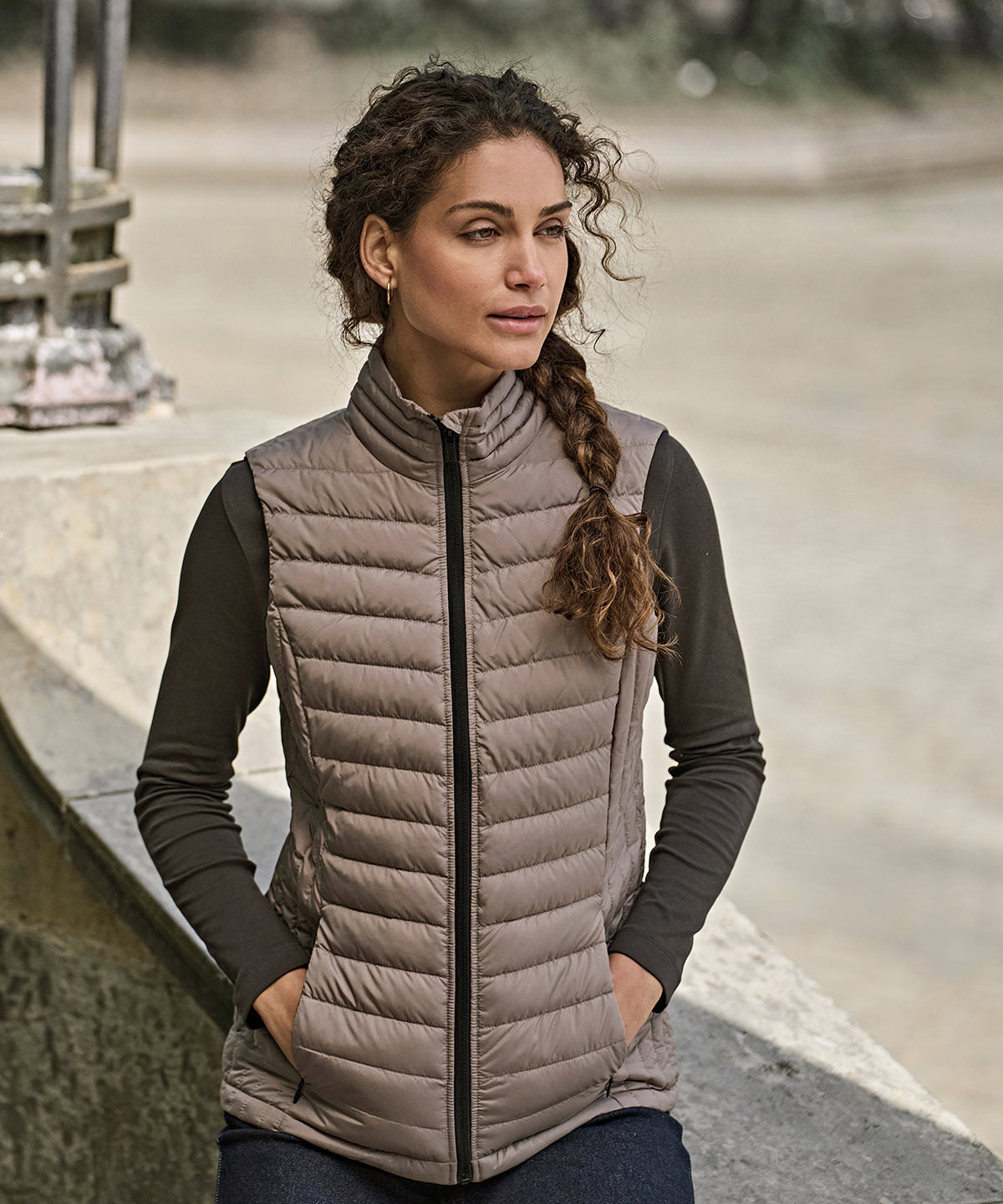 Tee Jays Women’s Zepelin bodywarmer, lifestyle photo