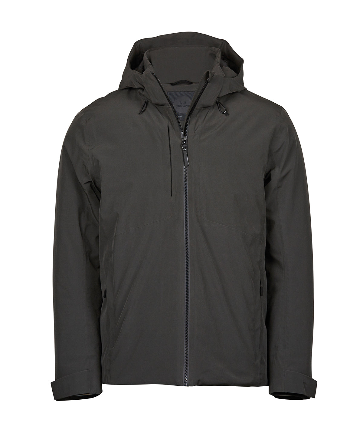 Tee Jays All weather winter jacket in Asphalt, front view