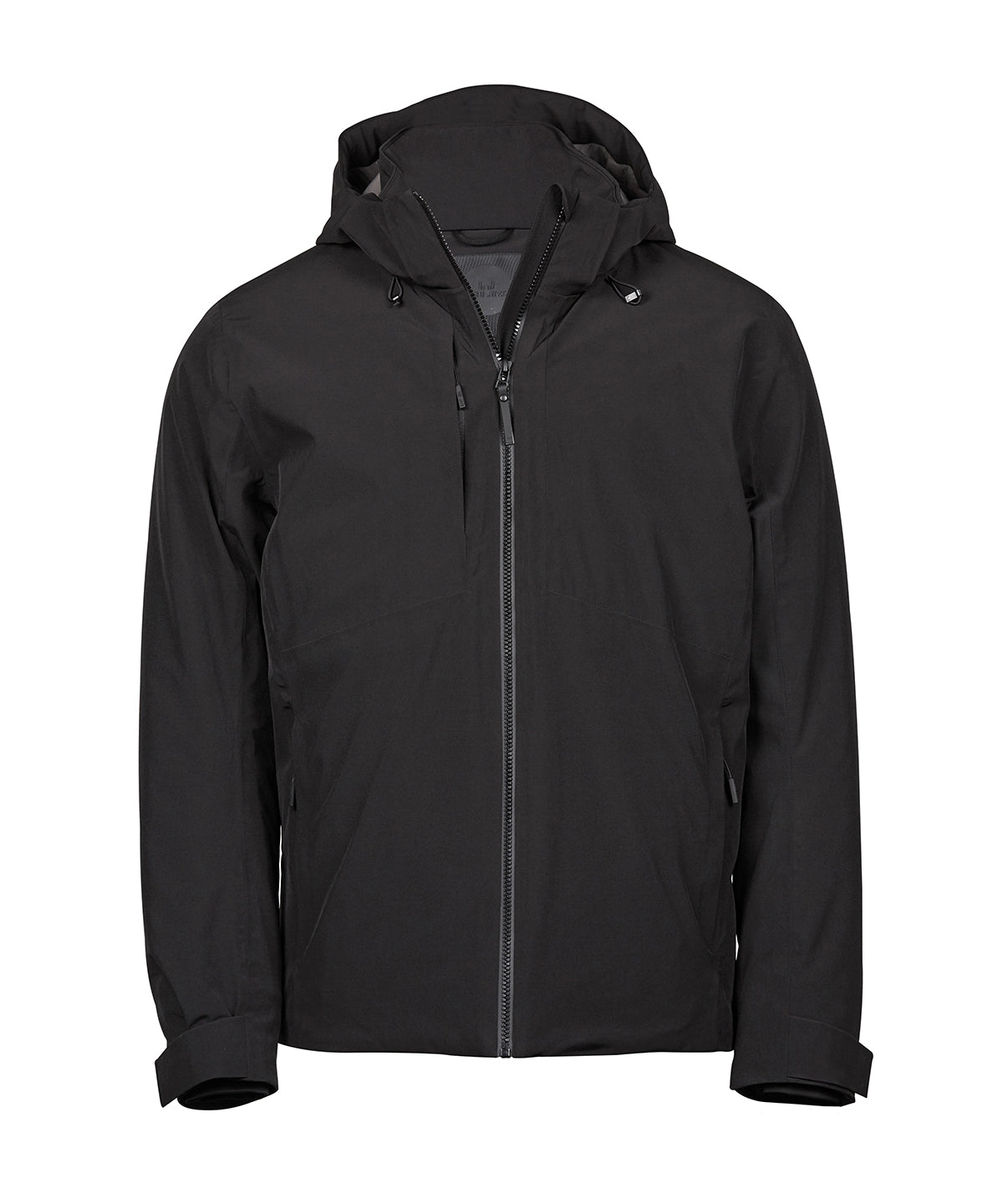 Tee Jays All weather winter jacket in Black, front view