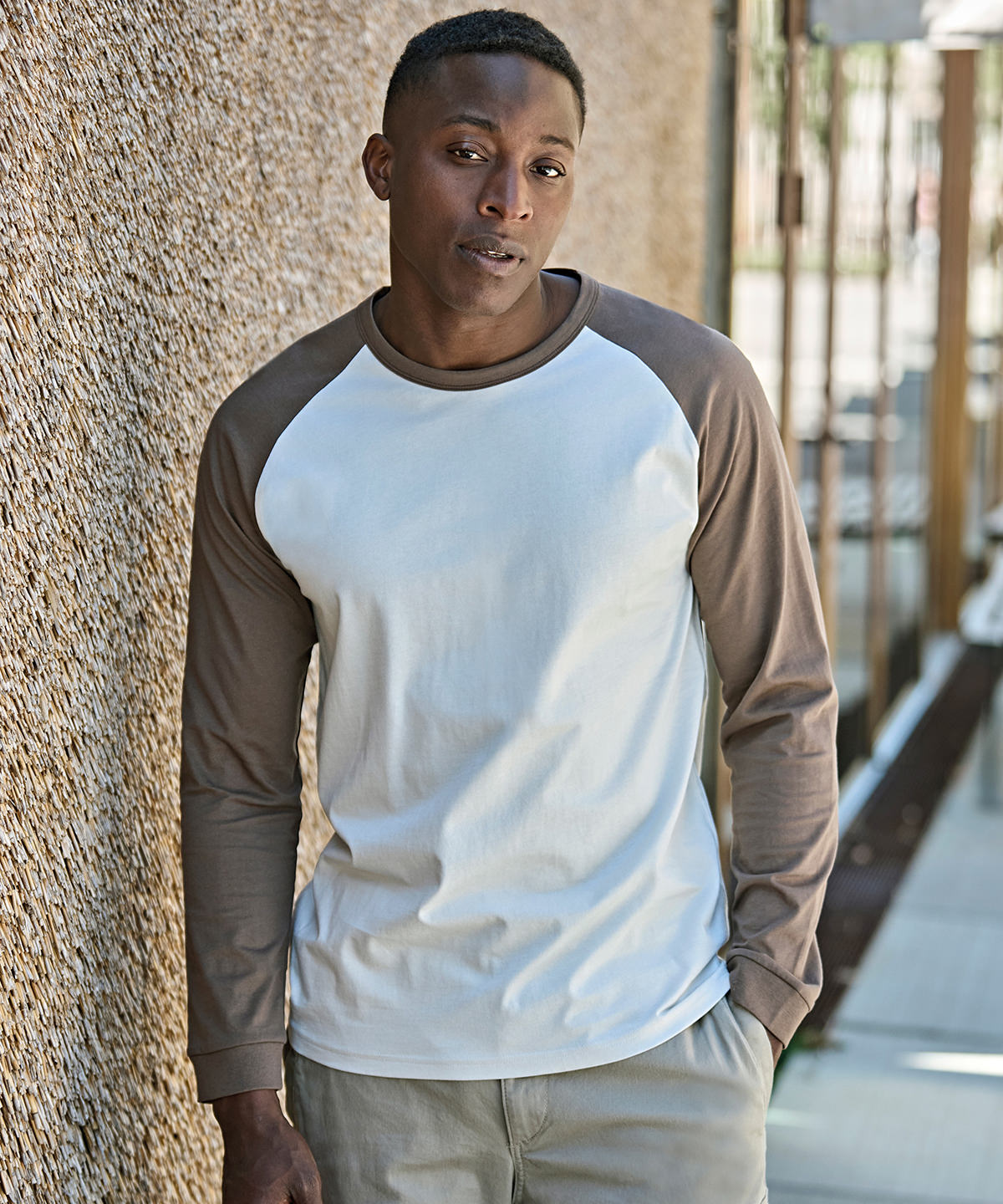 Tee Jays UNLABELED baseball tee, lifestyle photo