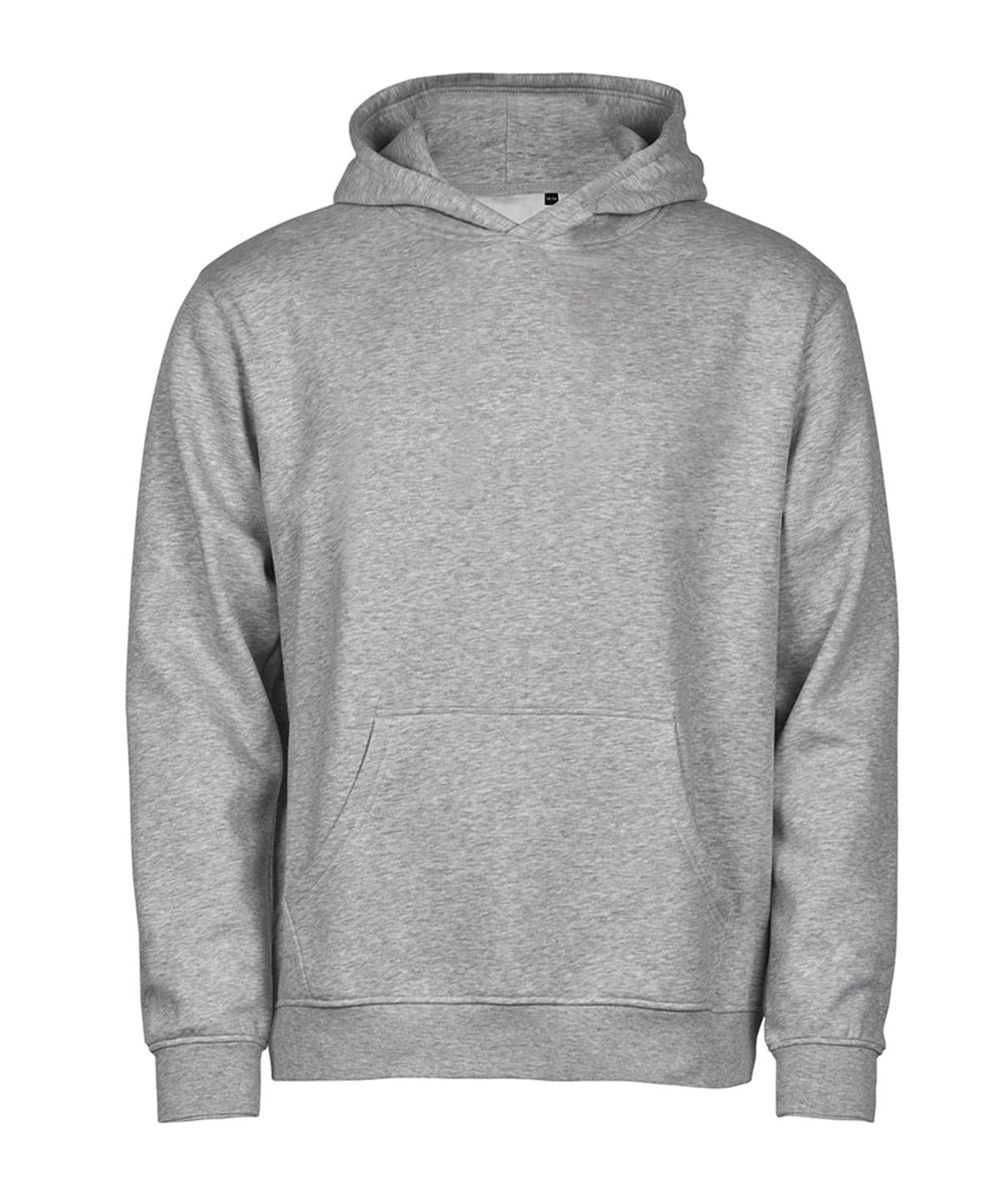 Tee Jays Junior UNLABELED hooded sweatshirt in Heather Grey, front view