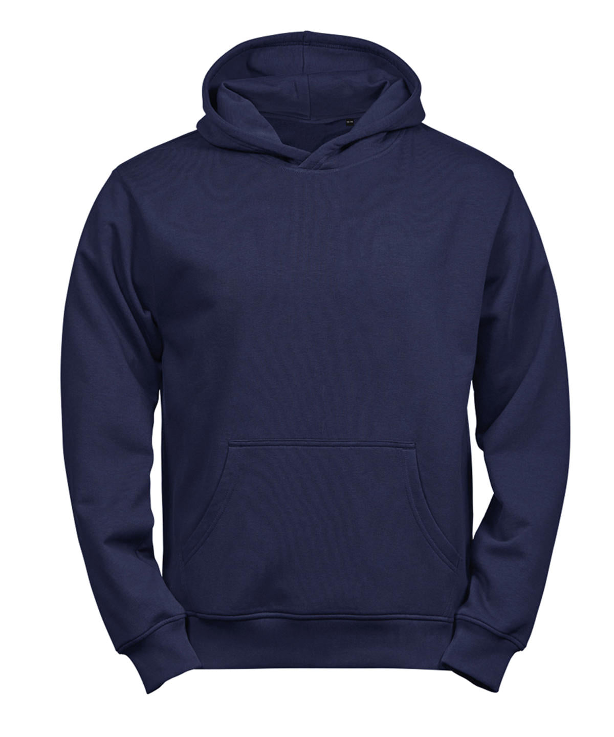 Tee Jays Junior UNLABELED hooded sweatshirt in Navy, front view