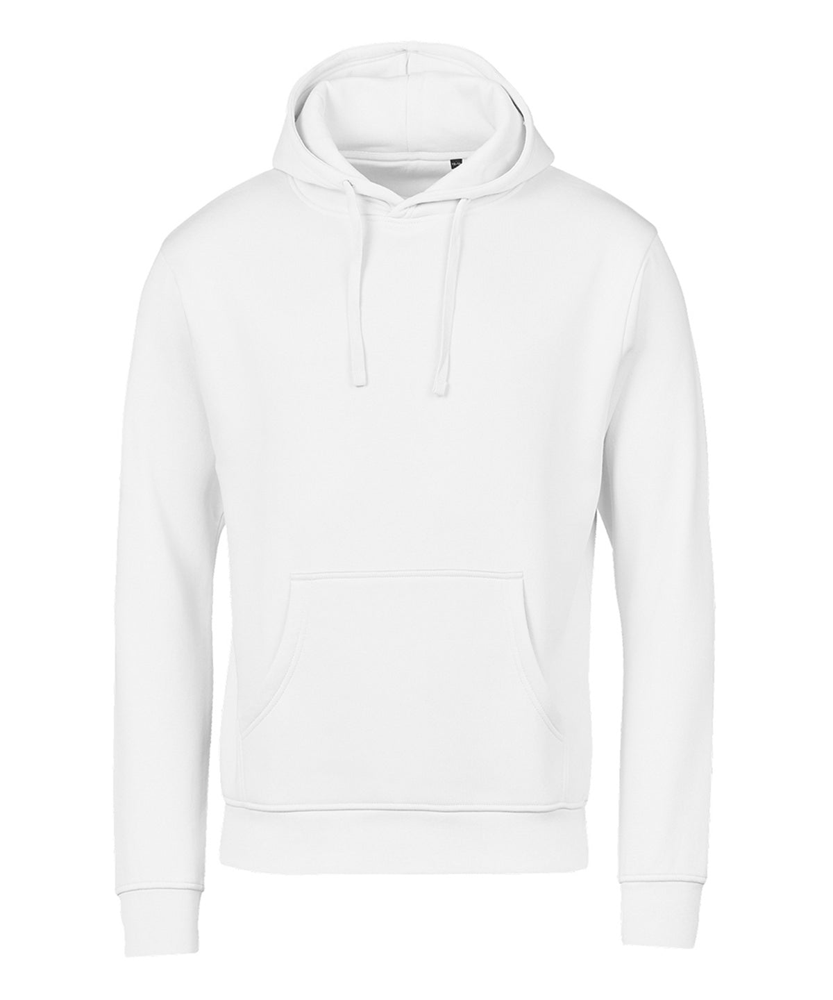 Tee Jays Junior UNLABELED hooded sweatshirt in White, front view