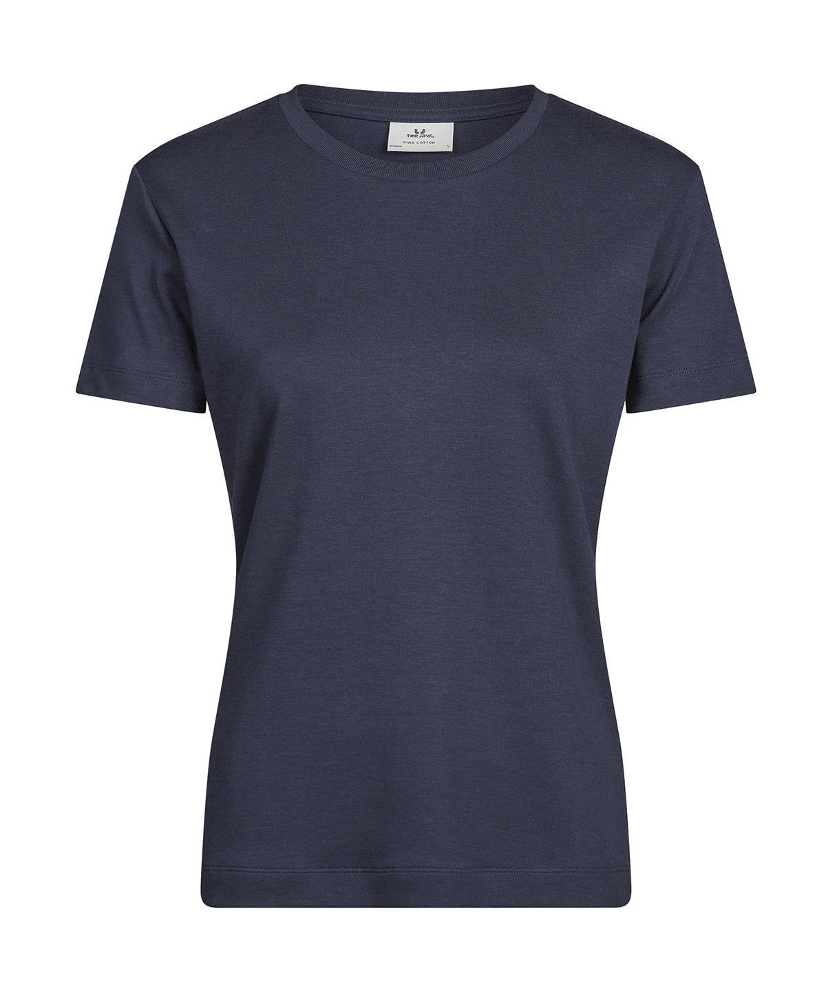 Tee Jays Women’s Pima cotton tee in Navy, front view