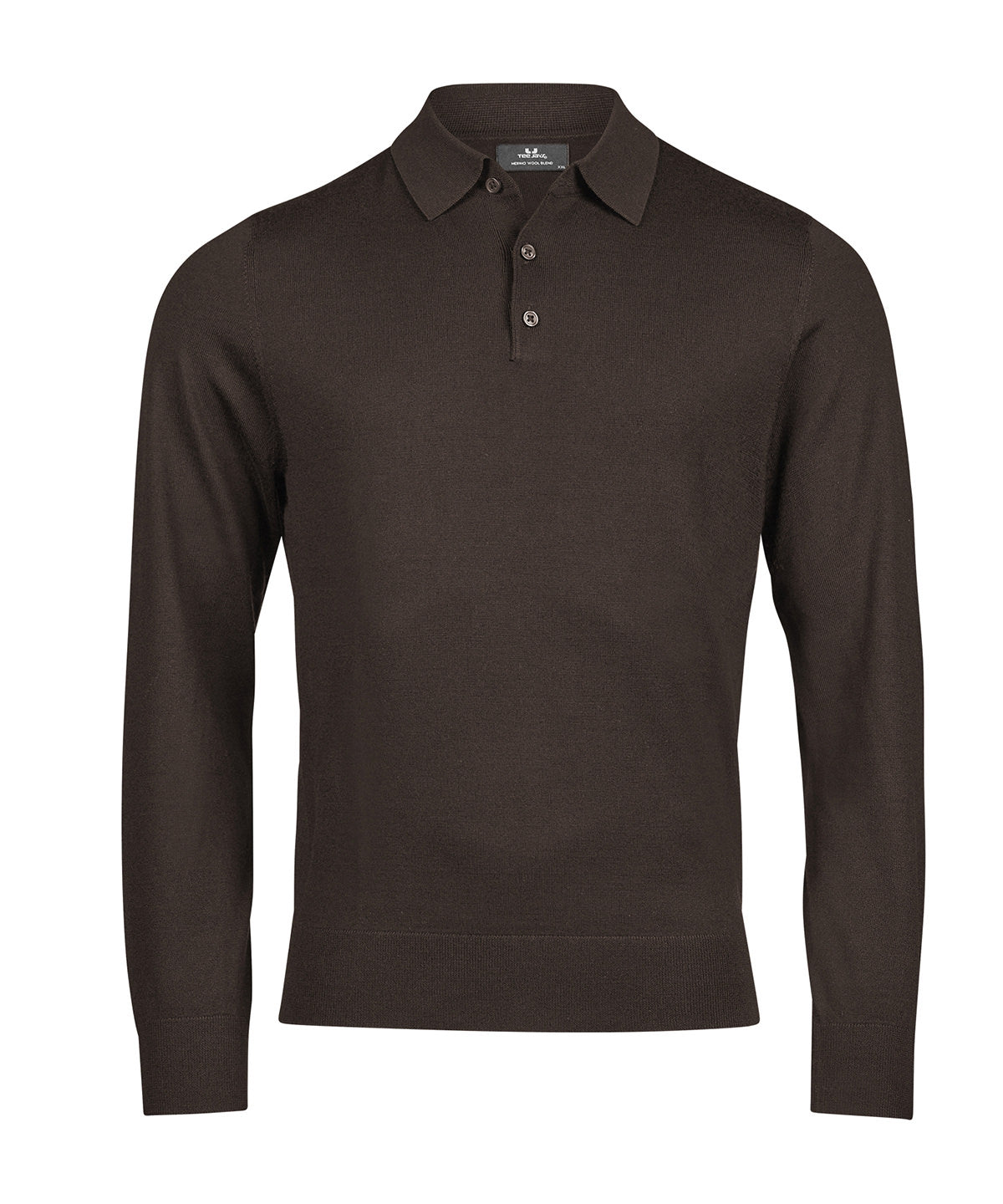 Tee Jays Polo knit in Mocha, front view