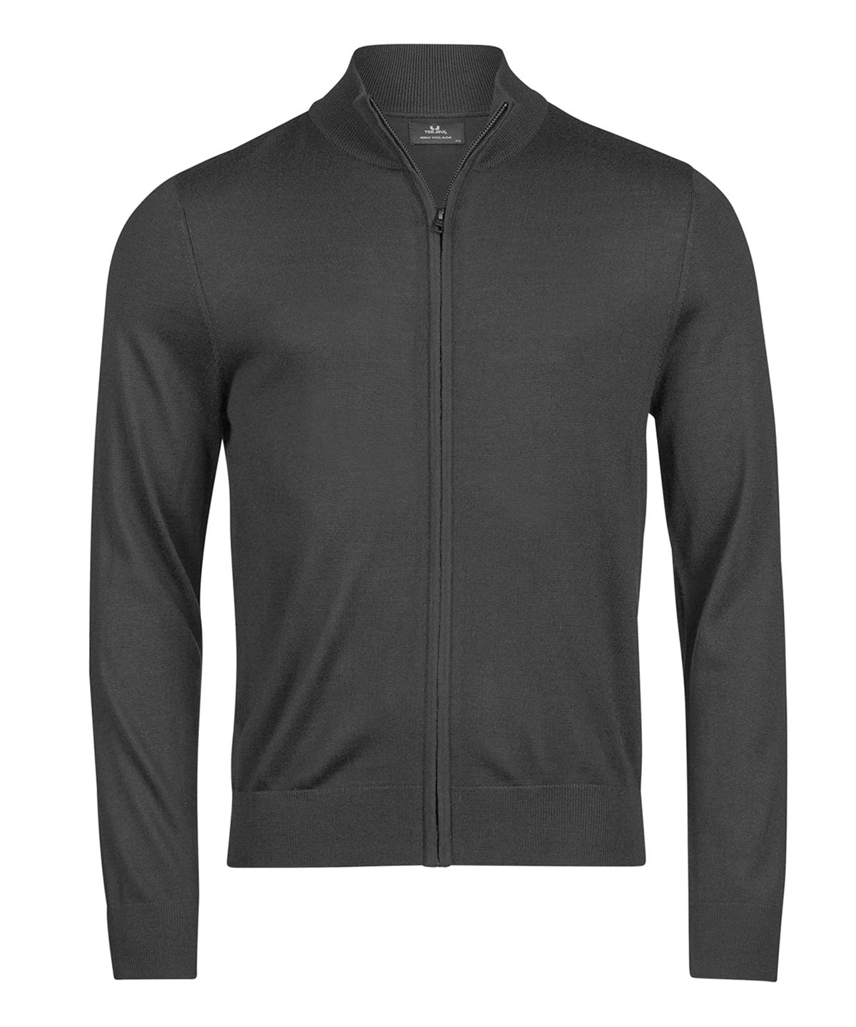 Tee Jays Full-zip knit in Black, front view