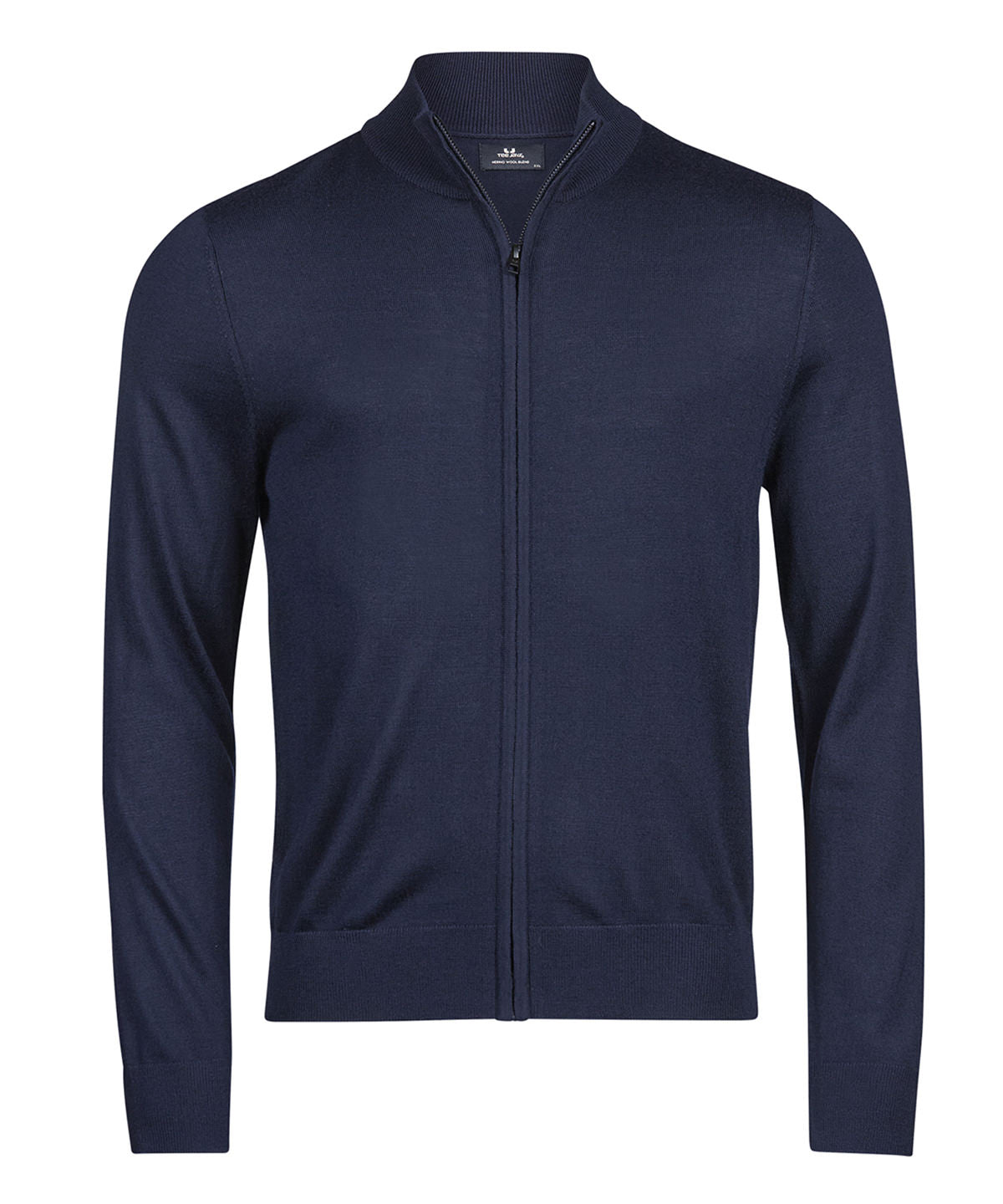 Tee Jays Full-zip knit in Navy, front view