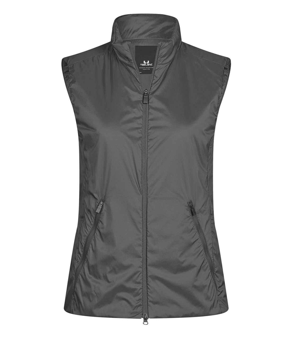 Tee Jays Women’s PureLite bodywarmer in Black, front view
