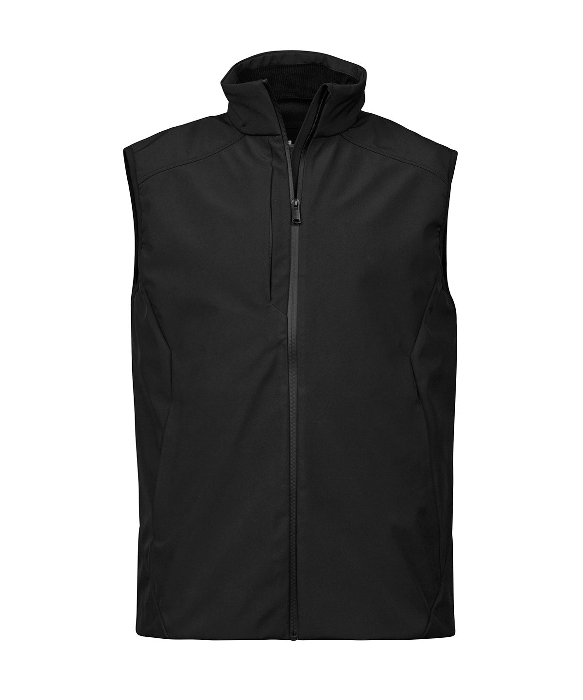 Tee Jays Performance softshell bodywarmer in Black, front view