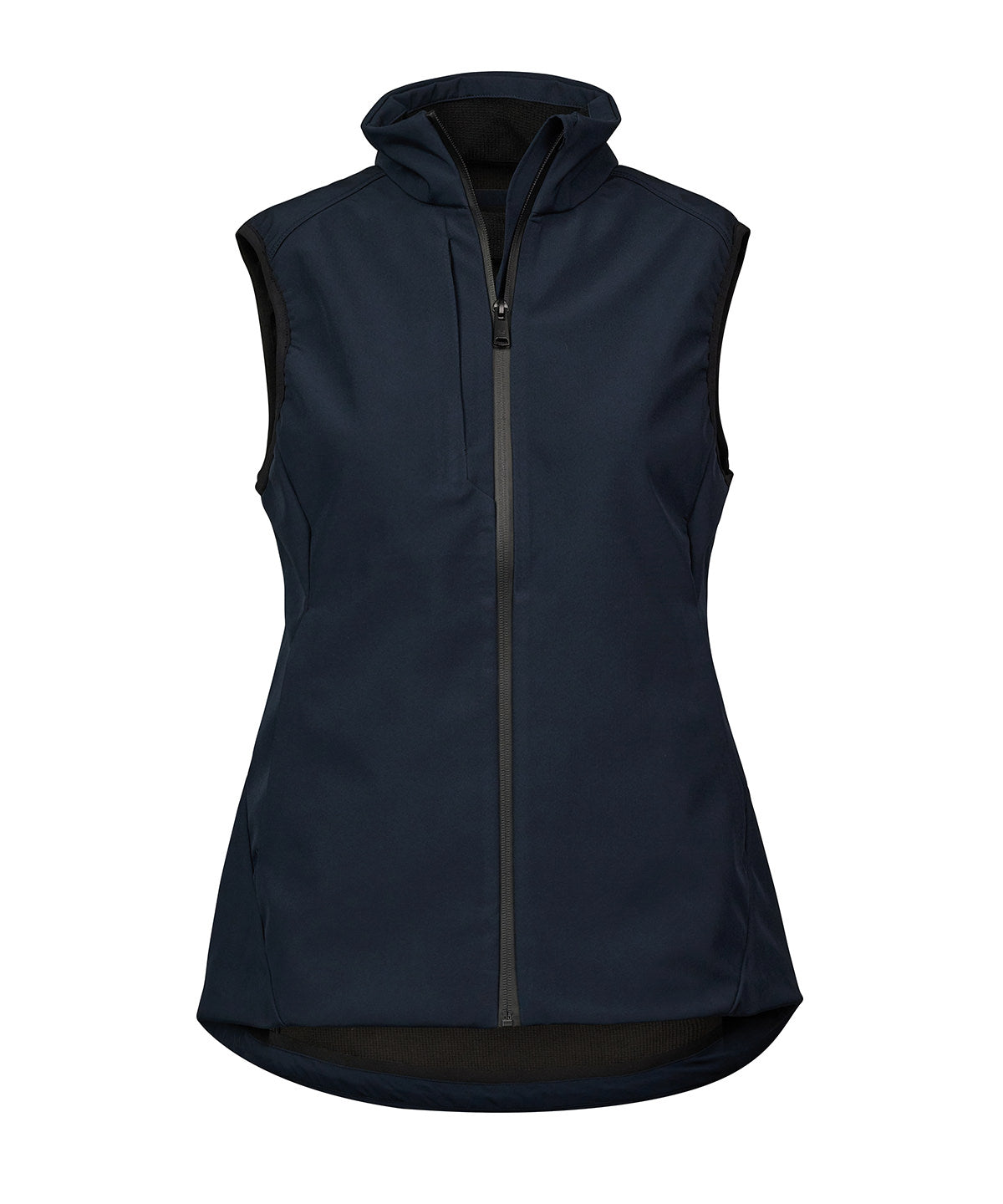 Tee Jays Women's performance softshell bodywarmer in Deep Navy, front view