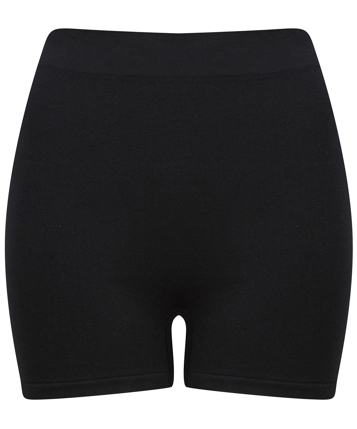 Tombo Women's seamless shorts in Black, front view