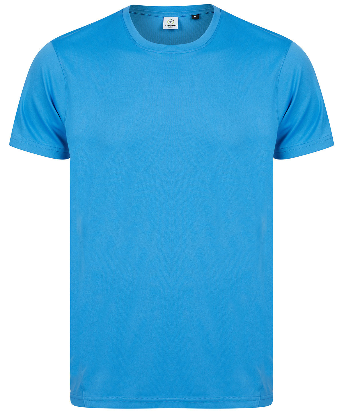 Tombo Recycled performance T in Olympus Blue, front view