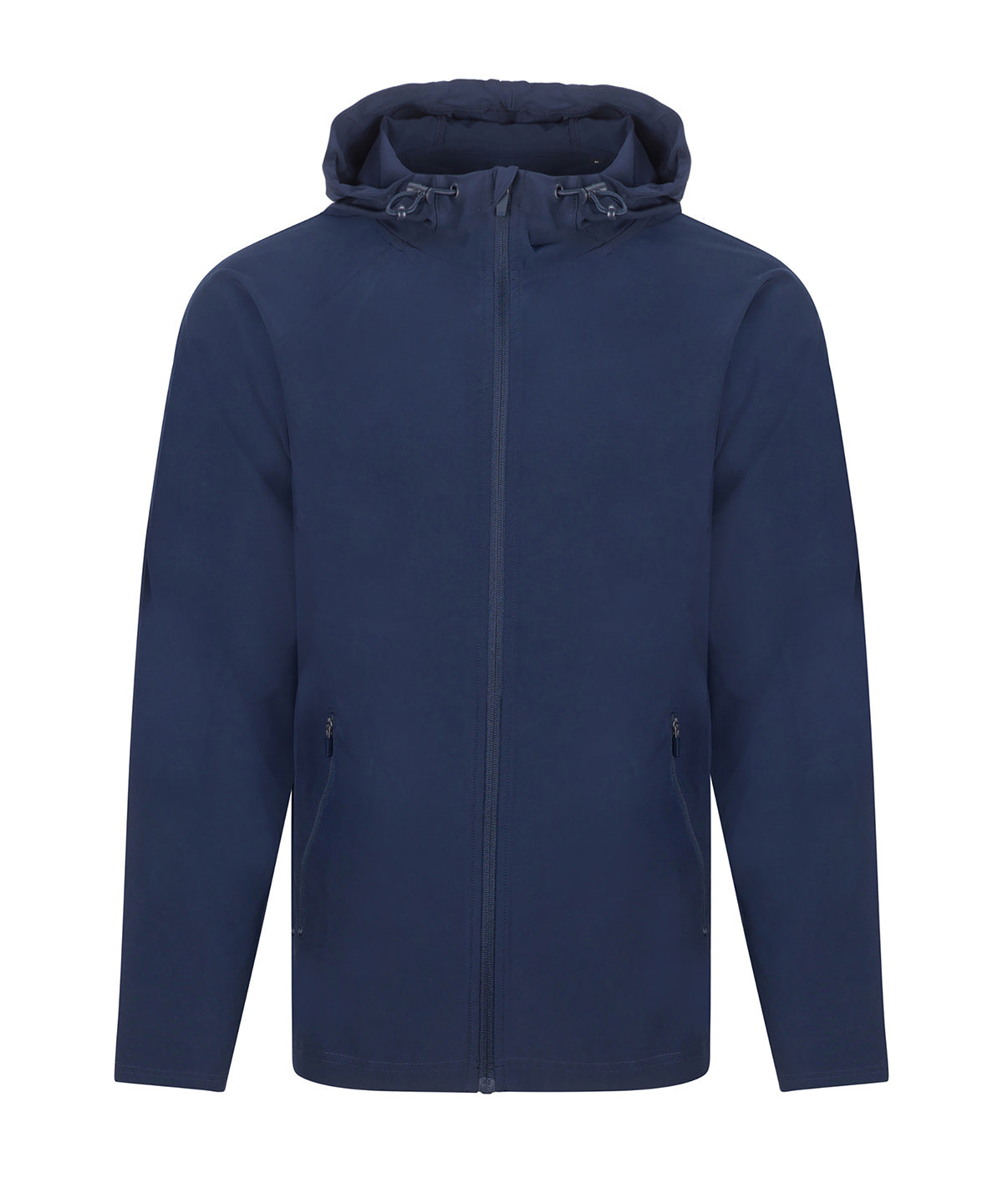 Tombo Technical zip-through hoodie in Navy, front view