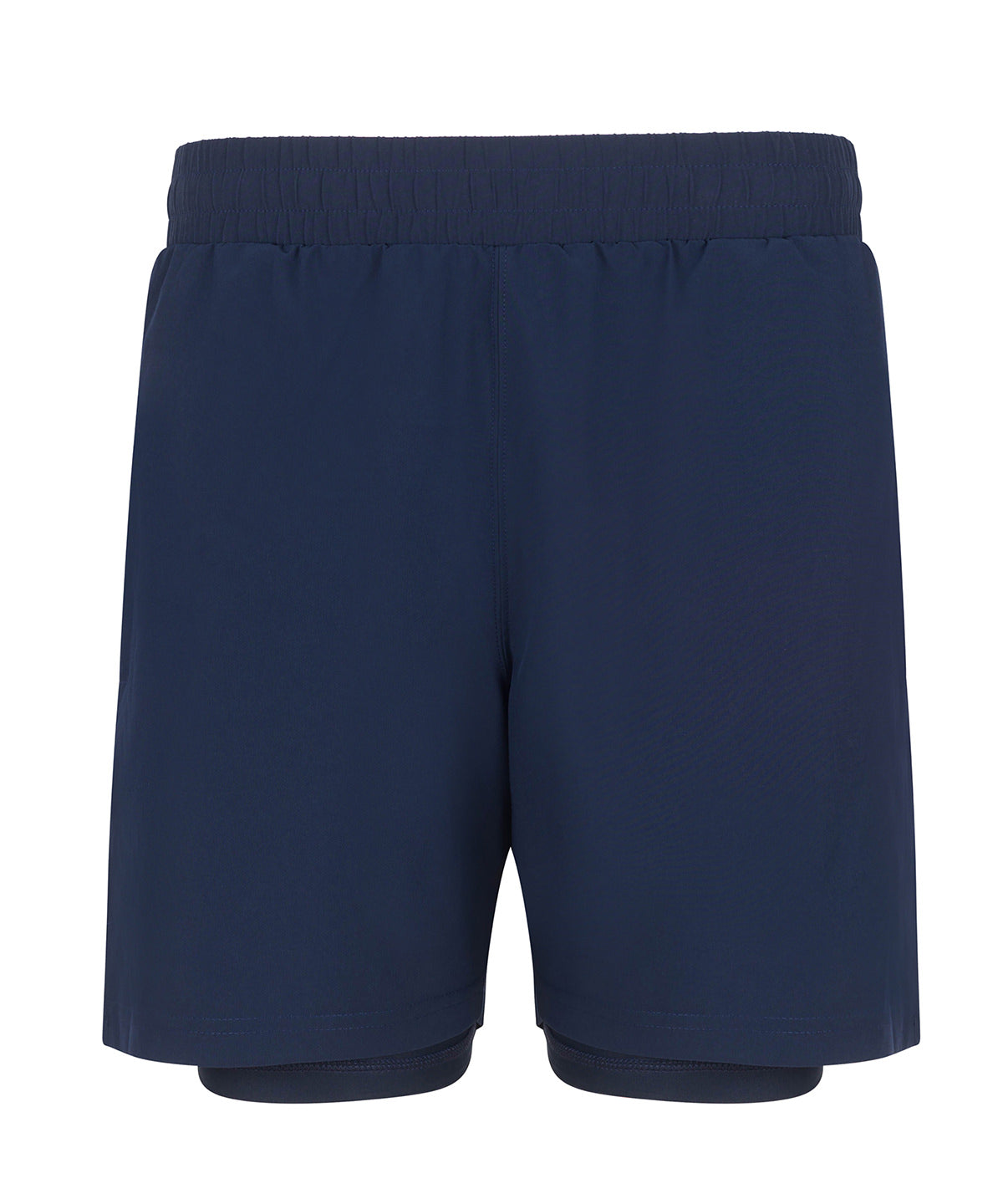 Tombo Double-layer sports shorts in Navy/Navy, front view