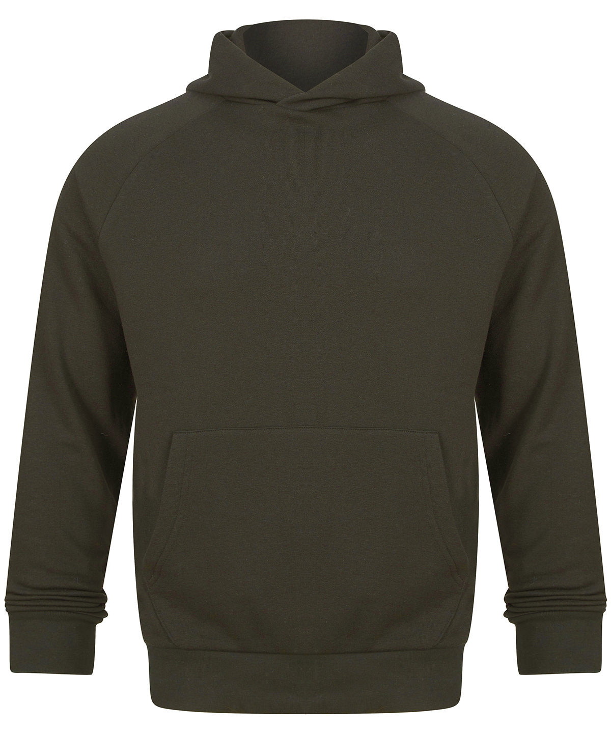 Tombo Unisex athleisure hoodie in Olive Green, front view