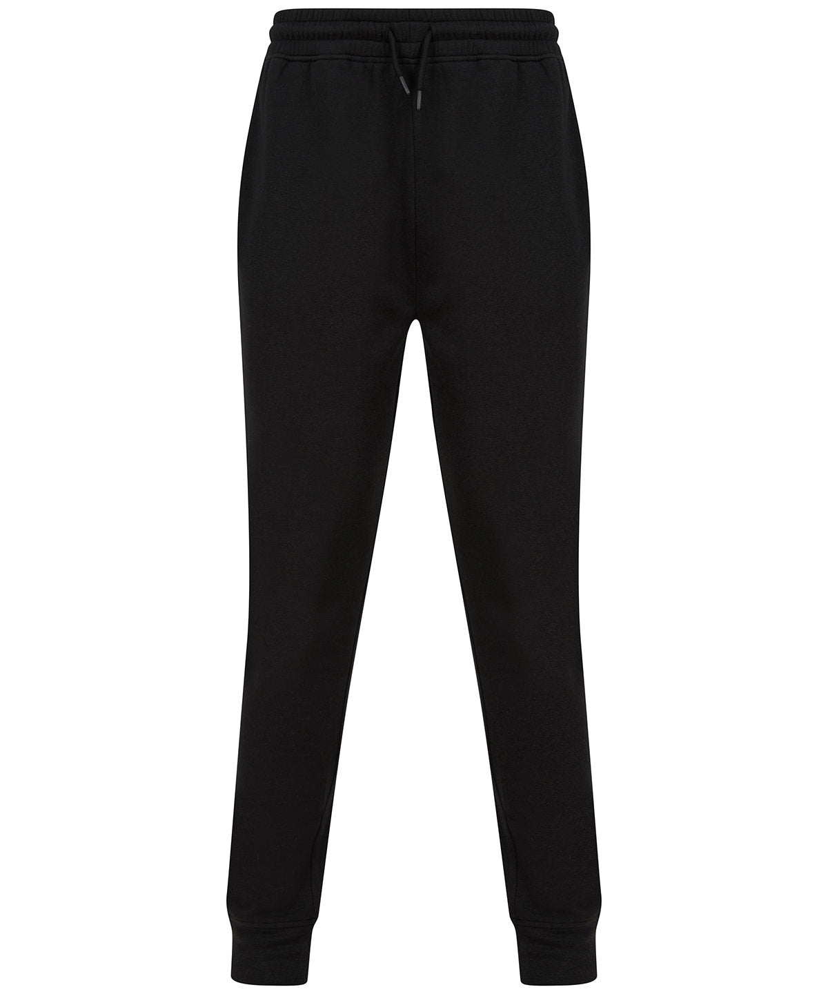 Tombo Unisex athleisure joggers in Black, front view