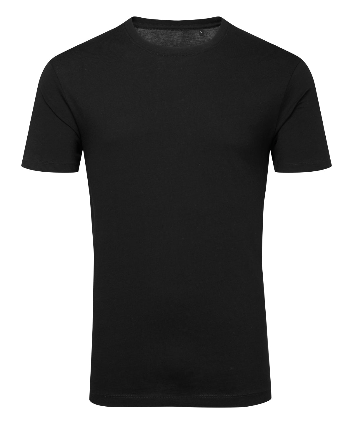 TriDri Men's organic t-shirt in Black, front view
