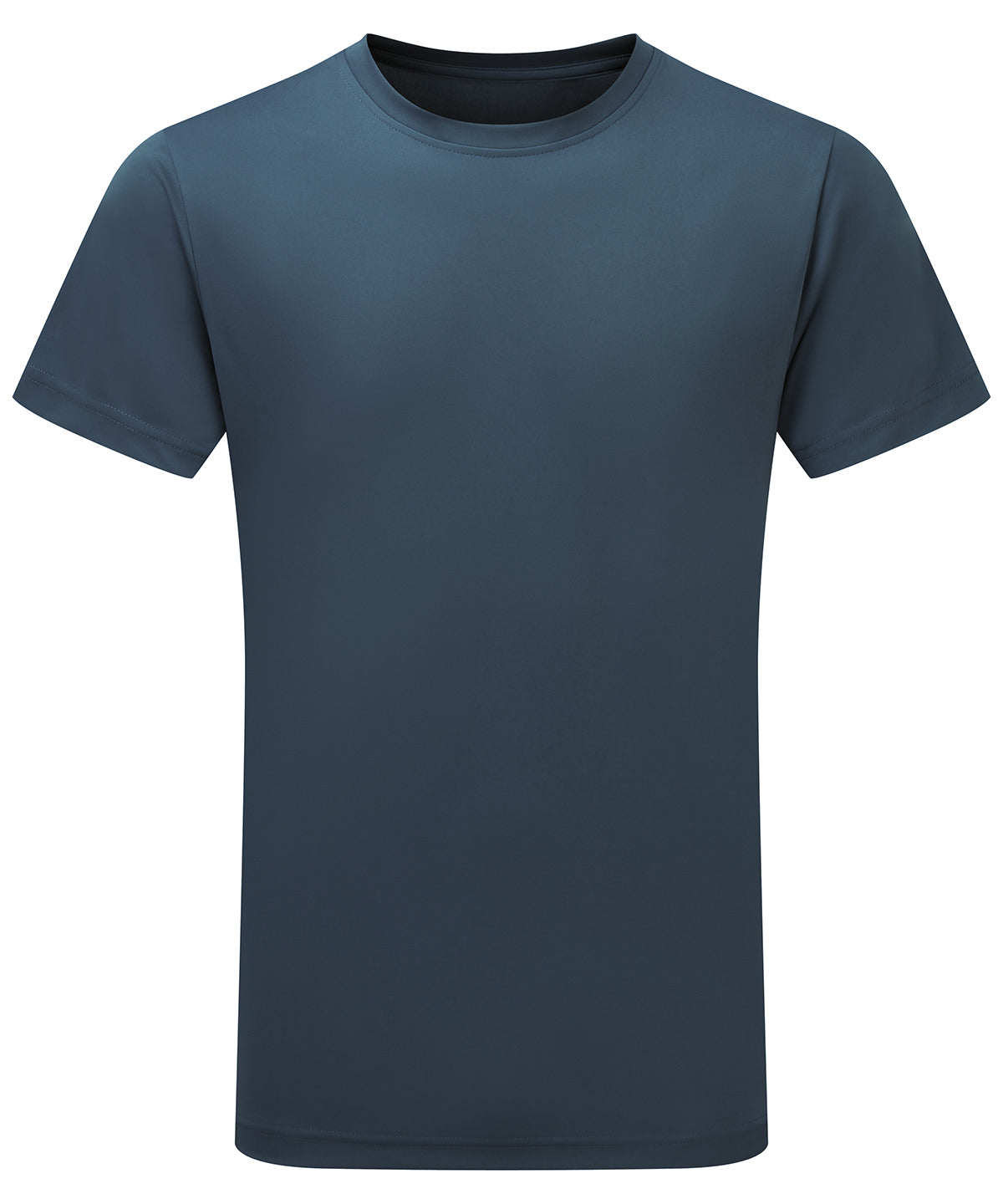 TriDri Men's performance t-shirt in Blue Steel, front view