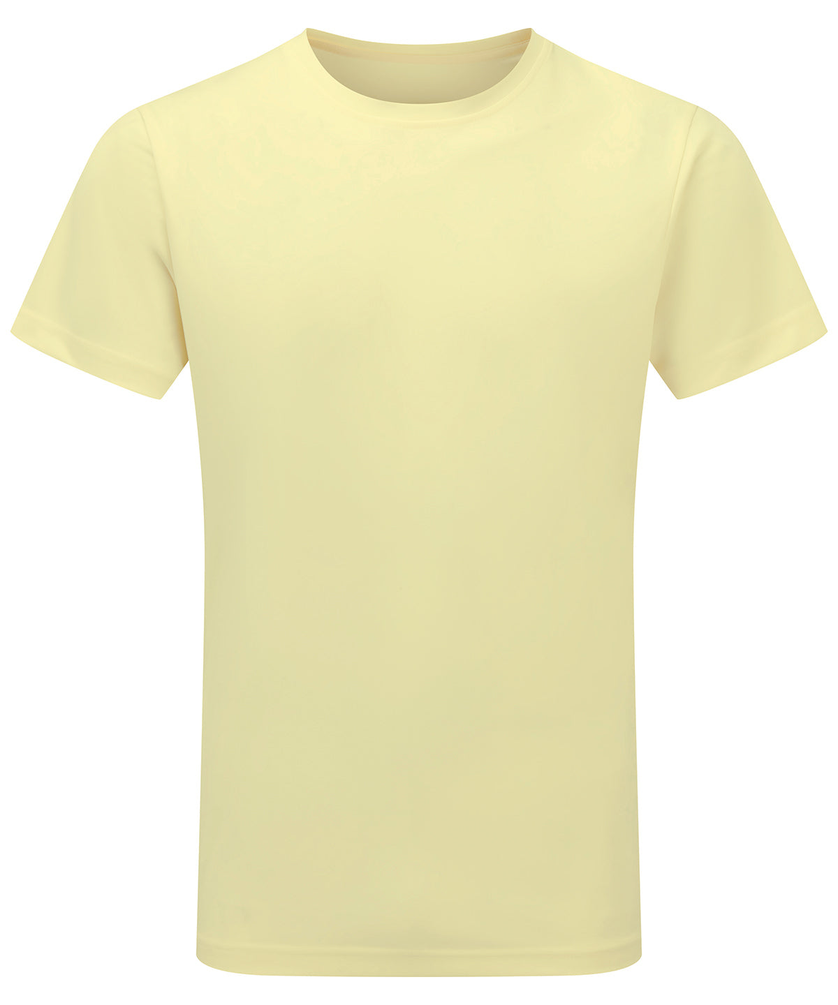 TriDri Men's performance t-shirt in Butter Yellow, front view