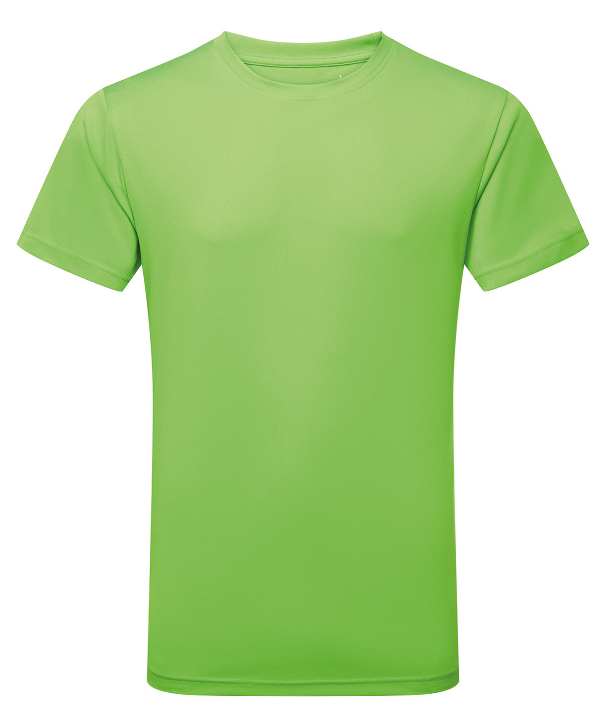 TriDri Men's performance t-shirt in Lime, front view