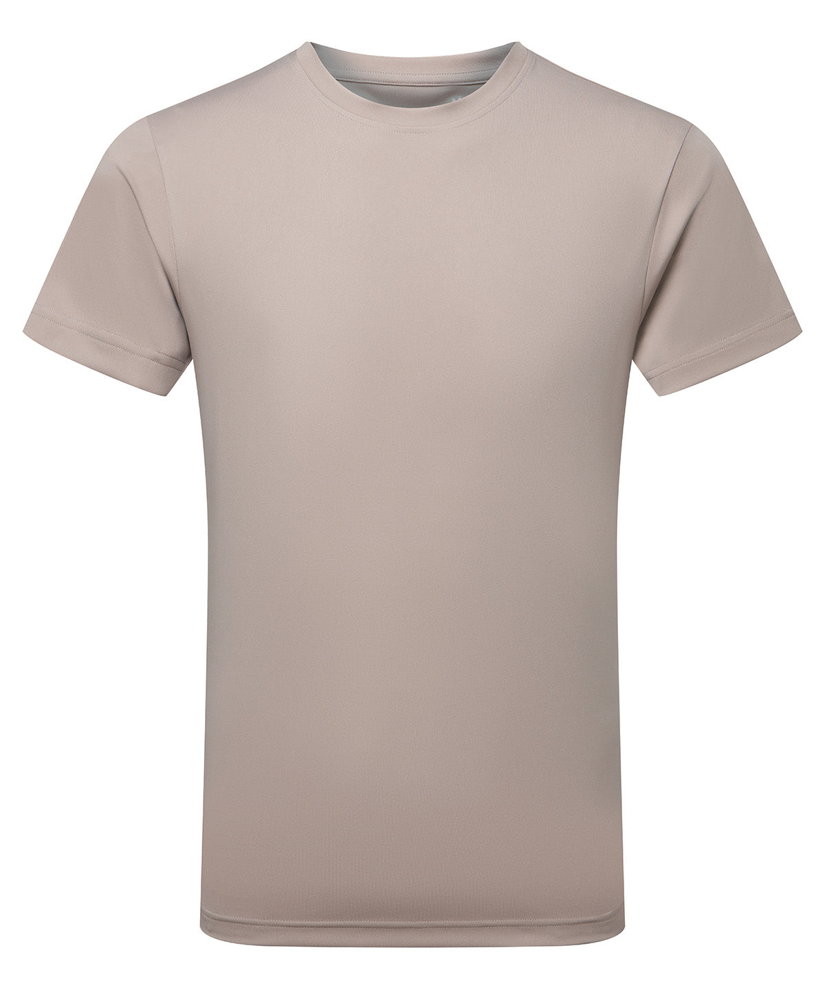 TriDri Men's performance t-shirt in Stone, front view