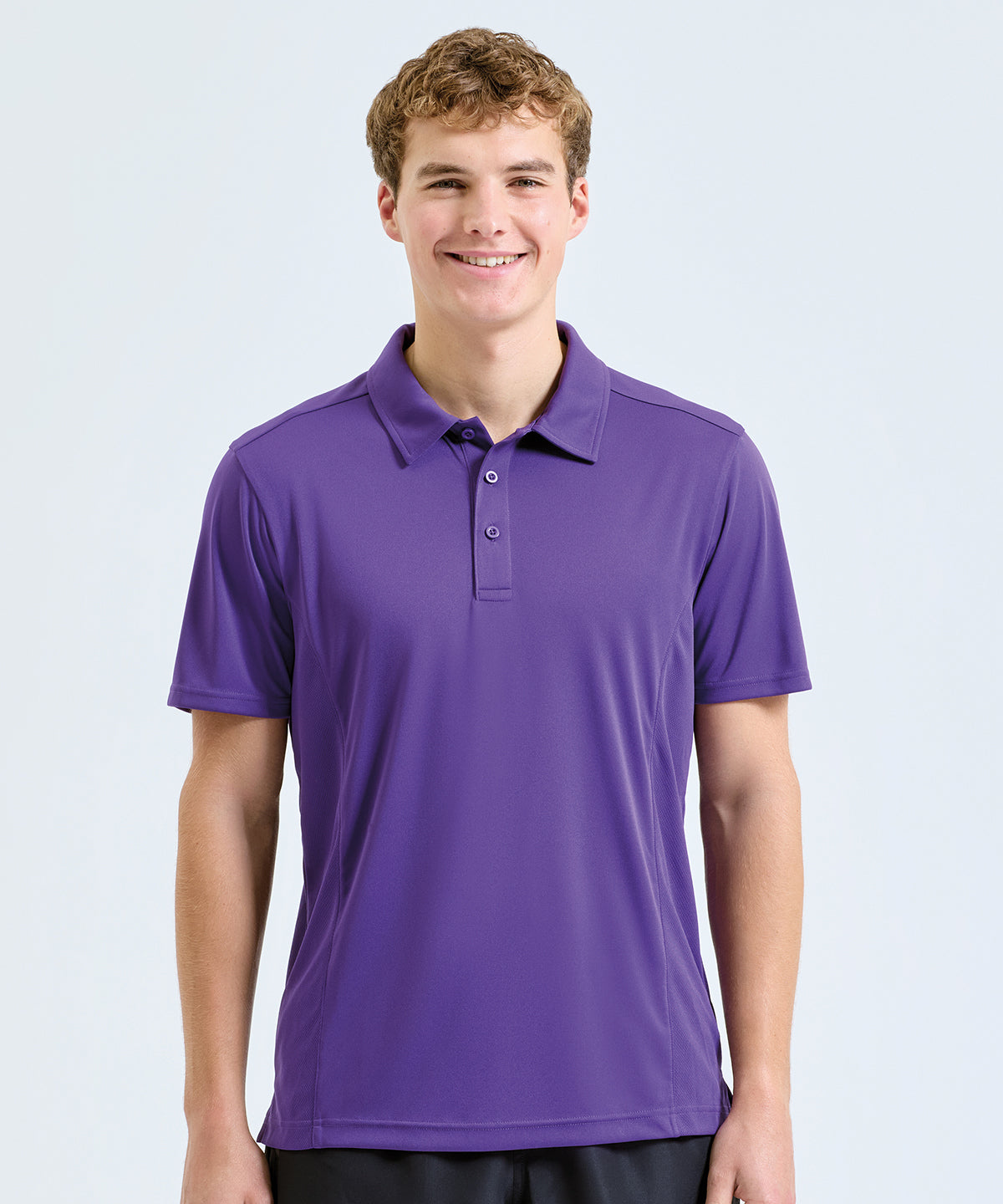 TriDri Men's panelled polo, lifestyle photo