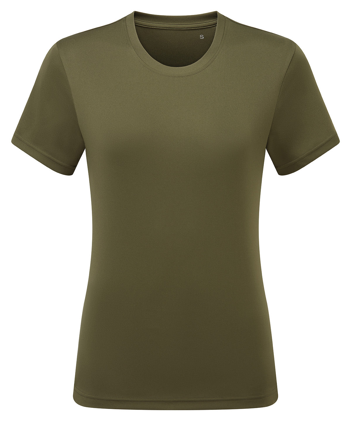 TriDri Women's performance t-shirt in Olive, front view