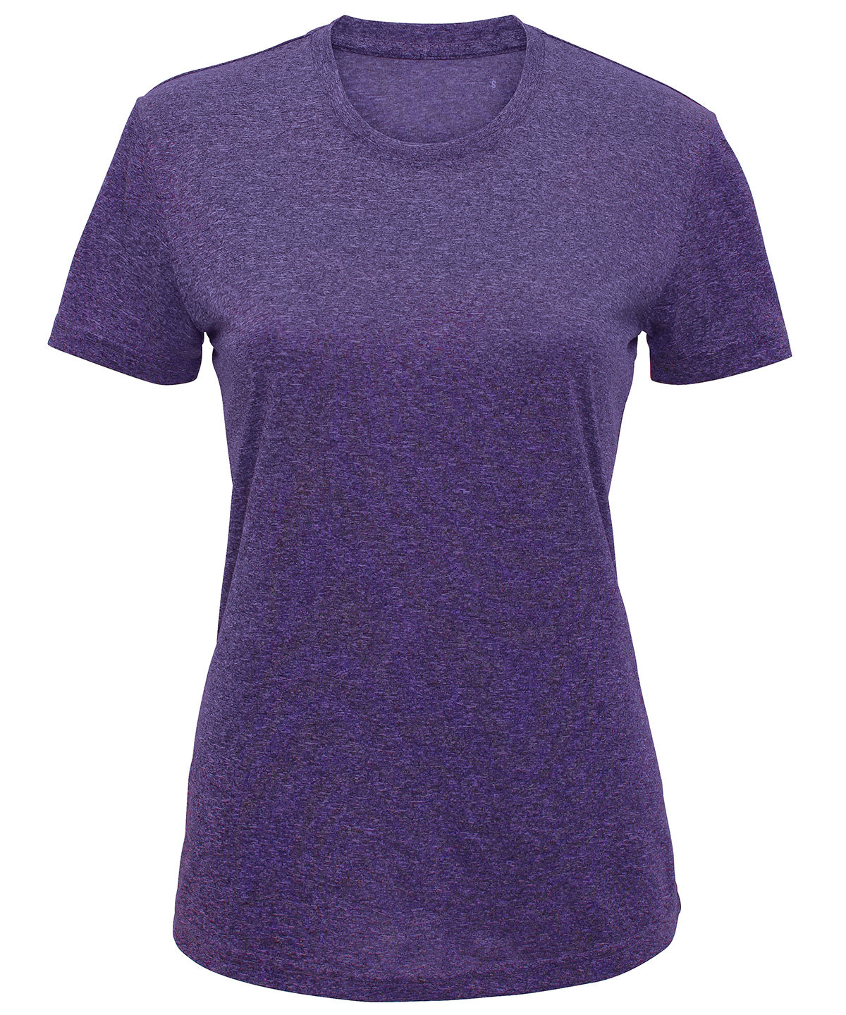 TriDri Women's performance t-shirt in Purple Melange, front view