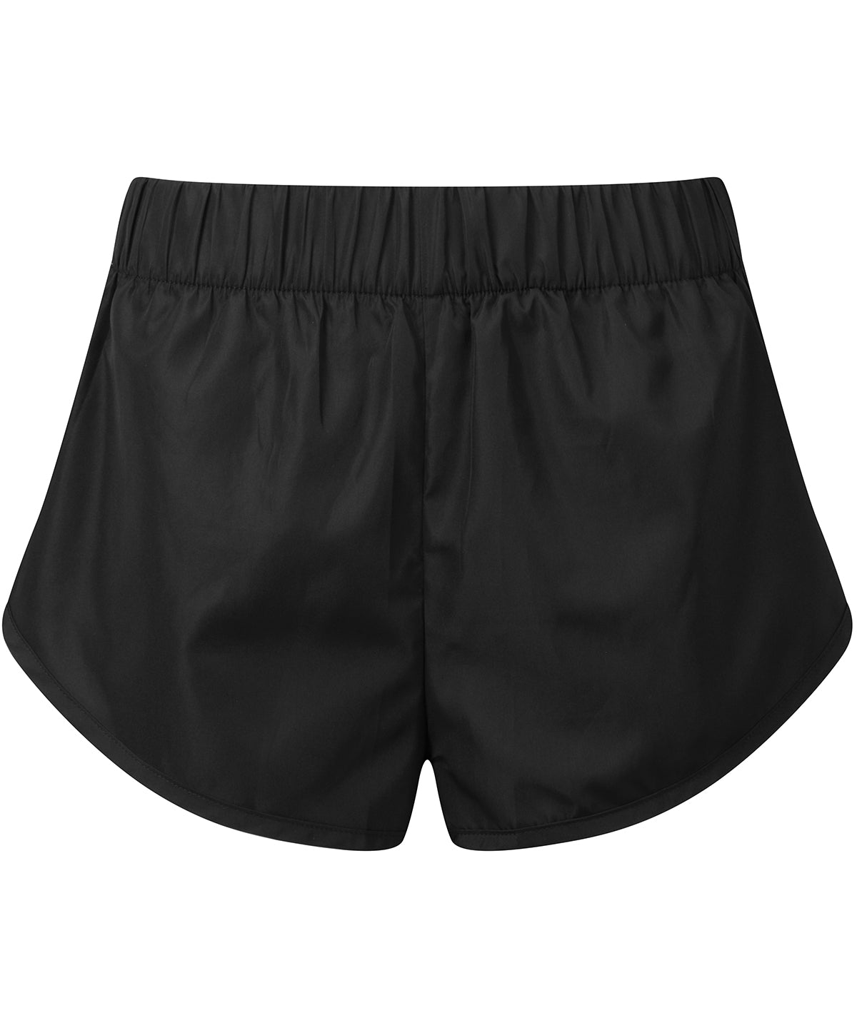 TriDri Women's running shorts in Black, front view