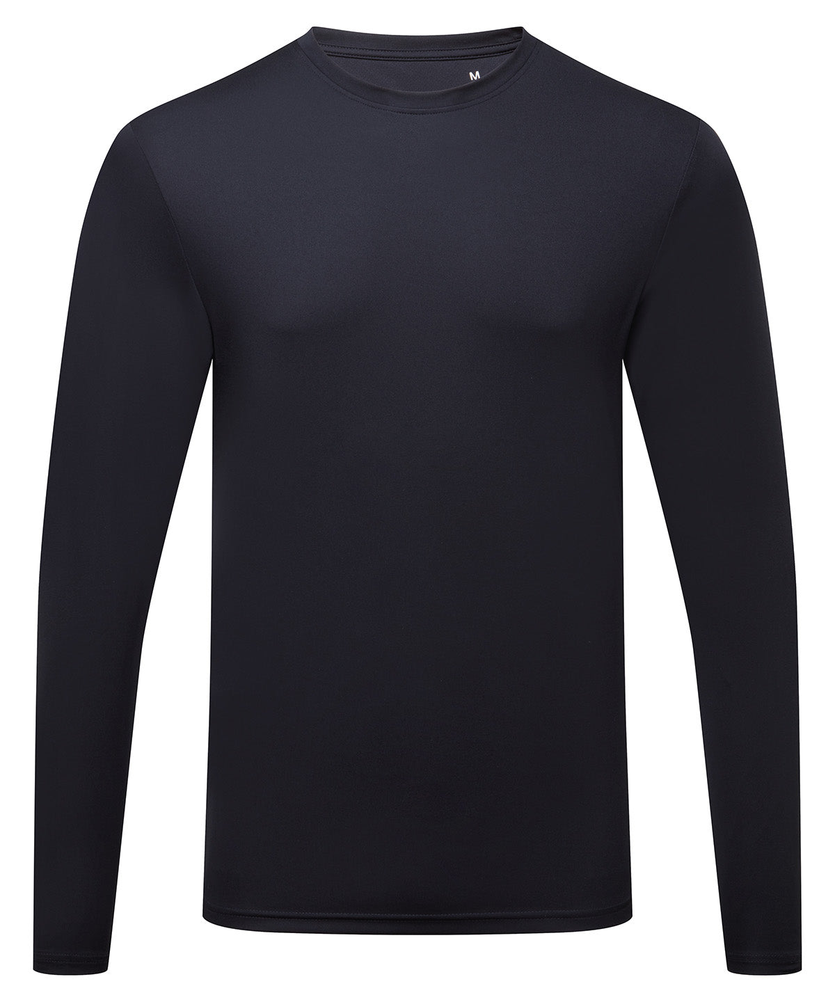 TriDri Men's long sleeve performance t-shirt in French Navy, front view